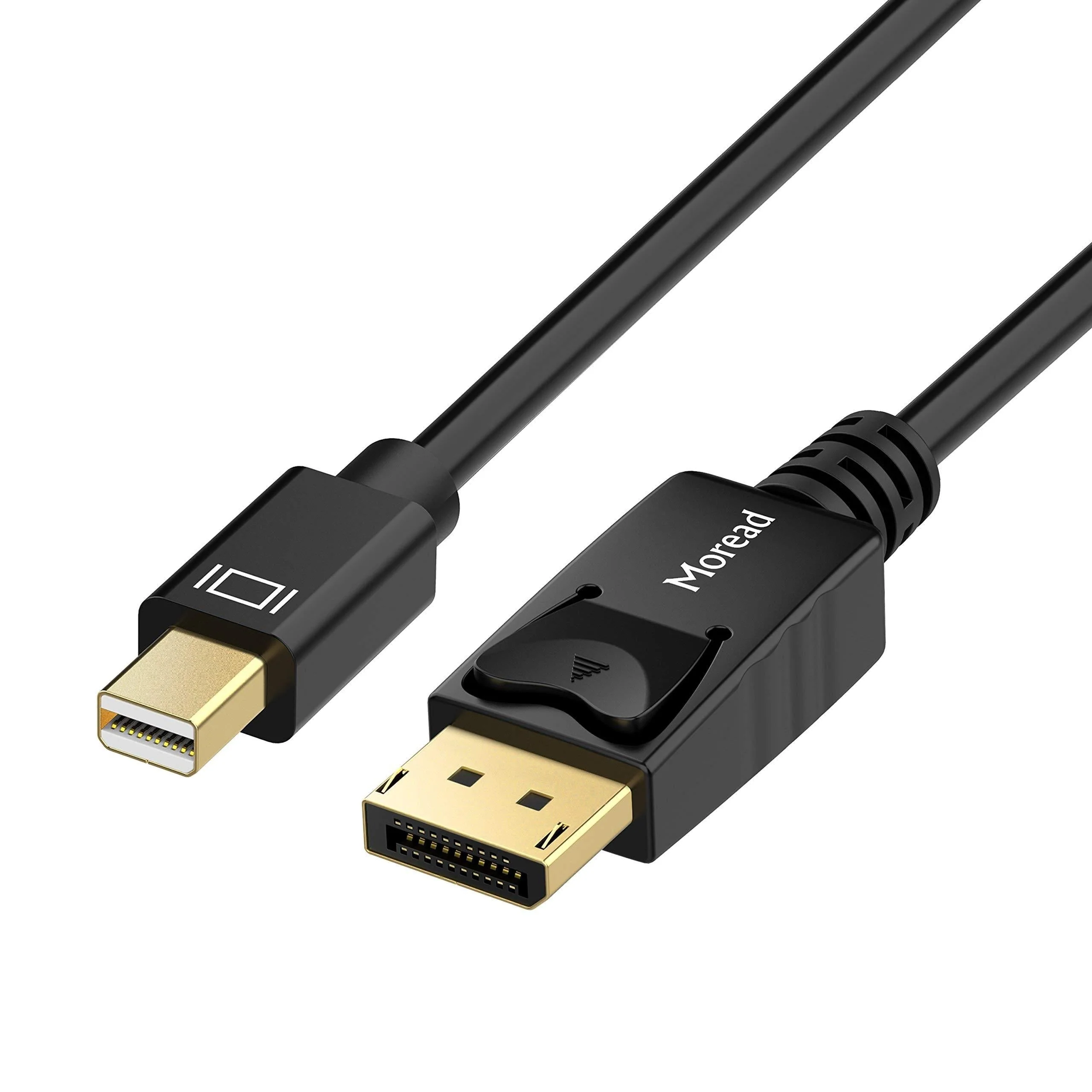 Moread Mini DisplayPort to DisplayPort Cable, 6 Feet, Gold-Plated DisplayPort to Mini DisplayPort (4K@60Hz, 2K@144Hz) Mini DP to DP Display Cable - Black 1