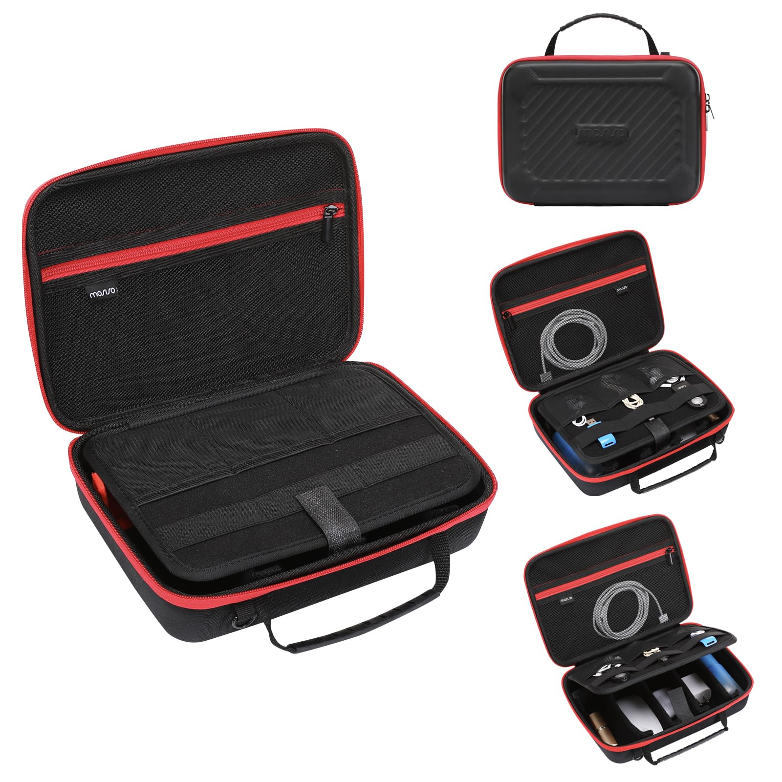 MOSISO Camera Case Compatible with GoPro Hero 12/11/10/9/8/7, Hard Travel Carrying Case Compatible with AKASO EK7000/V50/Brave 4/7 LE/8, EVA Case with Handle & Snap Hook for Action Camera, Black - Image 5