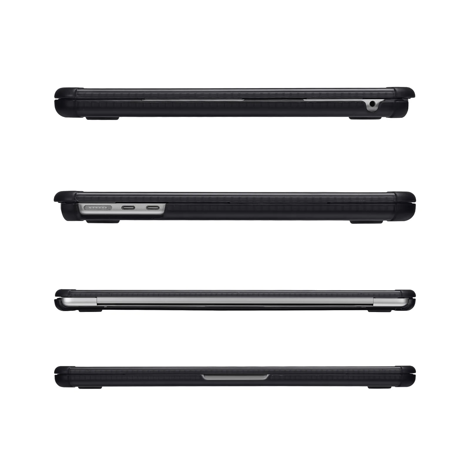 MOSISO Compatible with MacBook Air 13 inch Case 2024 2023 2022 M3 A3113 M2 A2681, Anti-Cracking Heavy Duty TPU Bumper Plastic Hard Case&Keyboard Skin&Screen Film for MacBook Air 13.6, Black - Image 8