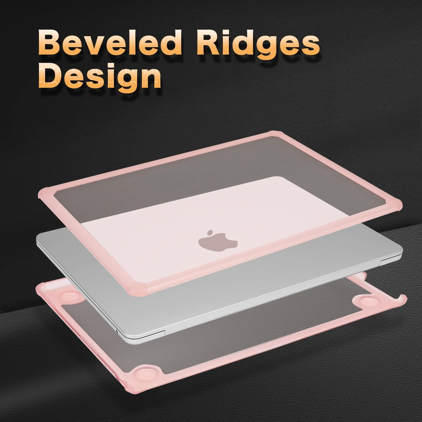 MOSISO Compatible with MacBook Air 13 inch Case 2024 2023 2022 M3 A3113 M2 A2681, Anti-Cracking Heavy Duty TPU Bumper Plastic Hard Case&Keyboard Skin&Screen Film for MacBook Air 13.6, Pink - Image 5