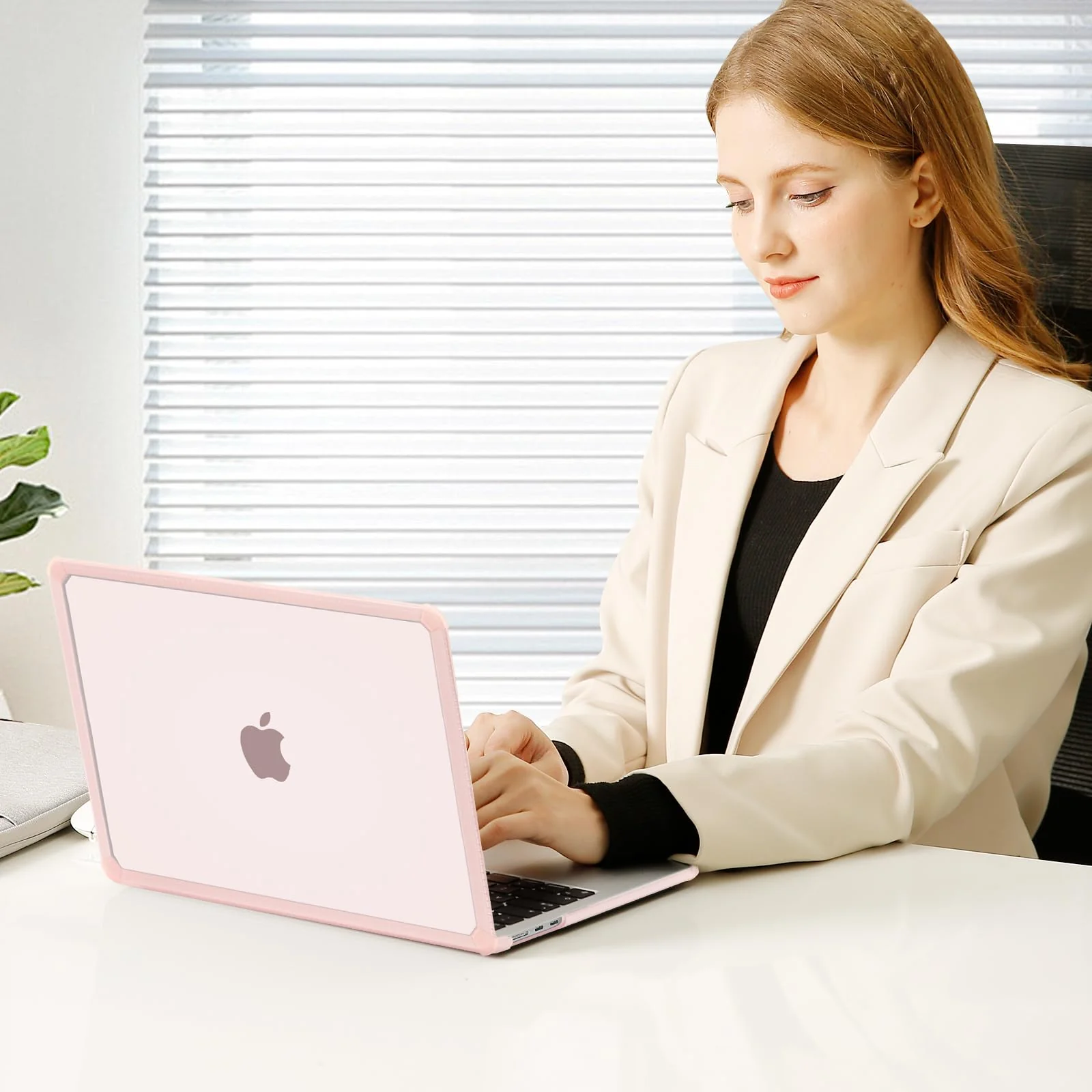 MOSISO Compatible with MacBook Air 13 inch Case 2024 2023 2022 M3 A3113 M2 A2681, Anti-Cracking Heavy Duty TPU Bumper Plastic Hard Case&Keyboard Skin&Screen Film for MacBook Air 13.6, Pink - Image 6