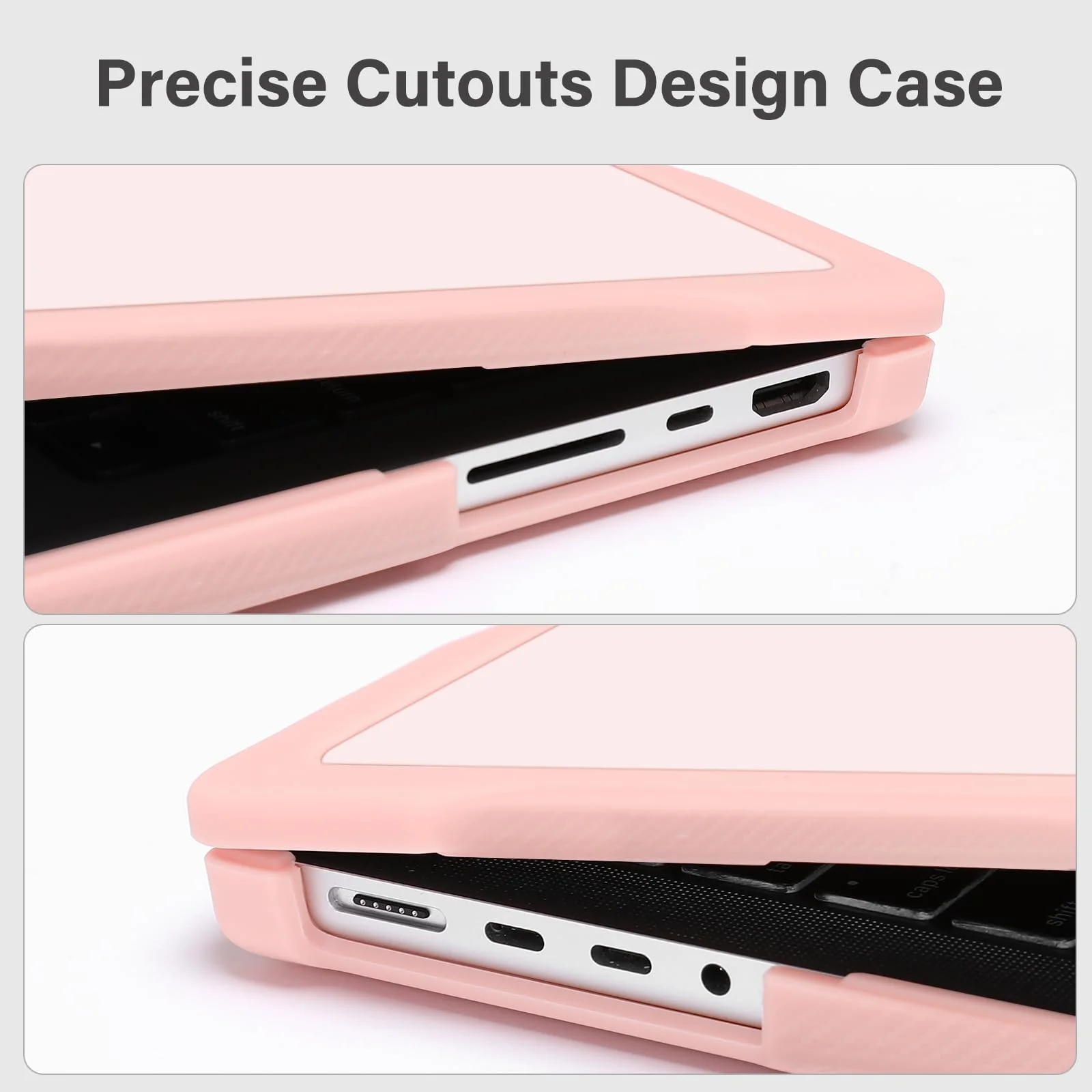MOSISO Compatible with MacBook Pro 14 inch Case 2024-2021 Release M3 A2918 A2992 M2 A2779 M1 A2442, Soft TPU Bumper Plastic Anti-scratch Hard Shell&Keyboard Skin&Screen Protector&Pouch, Pink - Image 3