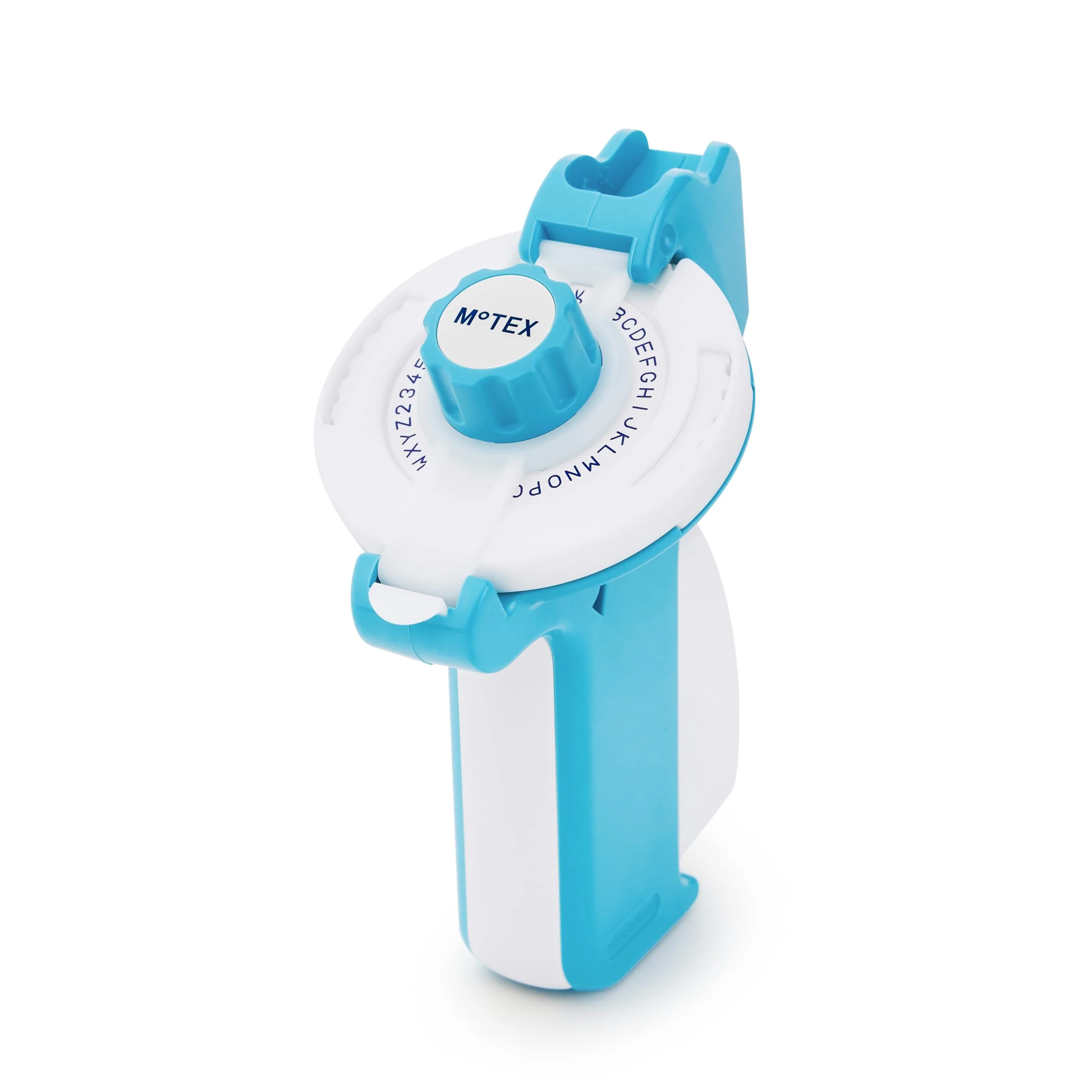 Motex Embossing Label Maker, Labeling Tool, Old School Label Maker, for Manual Label Embossing- E-202 (Light Blue) Light Blue