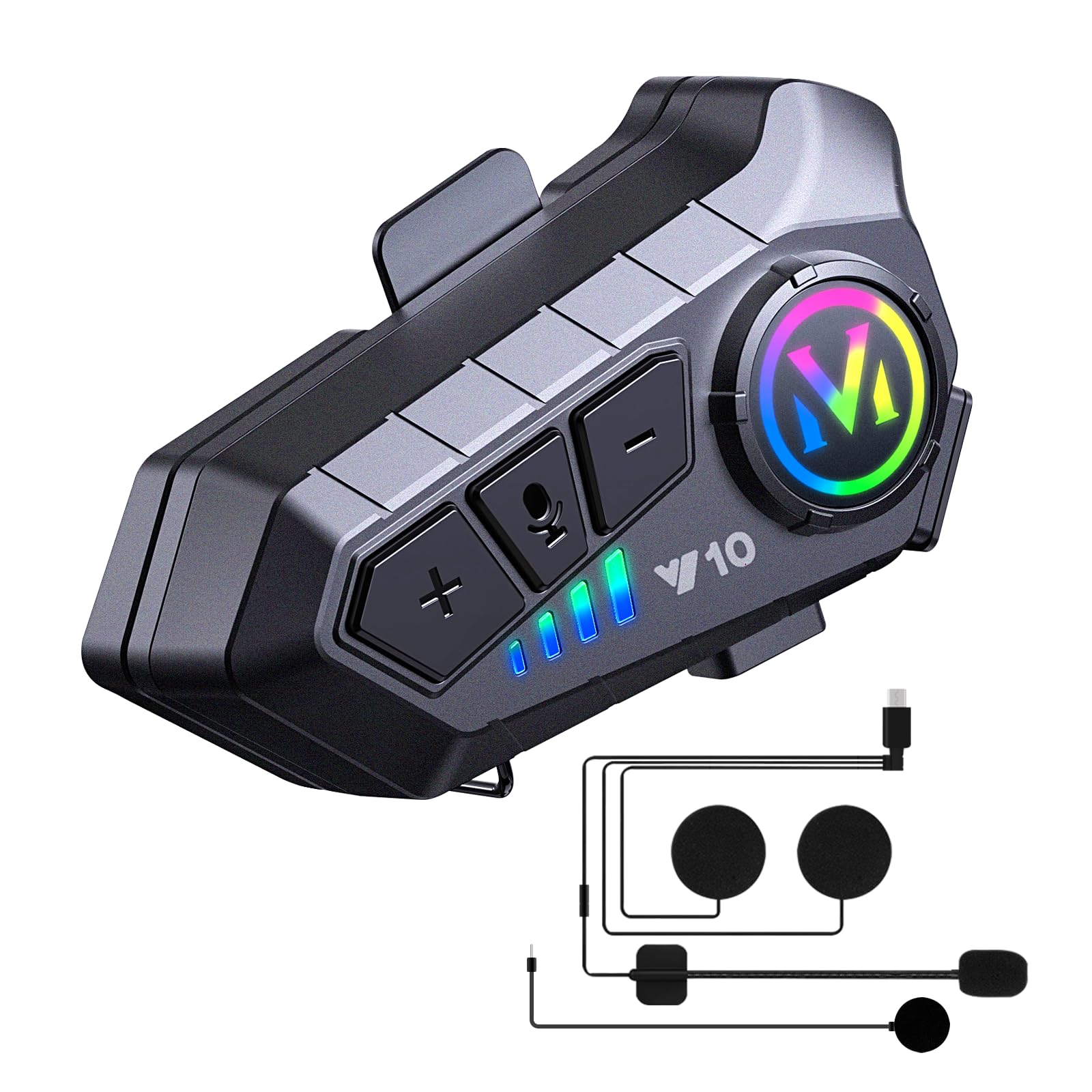 Motorcycle Bluetooth Headset Speaker Skiing Earphone Waterproof Bluetooth Helmet Headset with Noise Cancellation Ultra-Thin Wireless Bluetooth Headphones for All Helmets