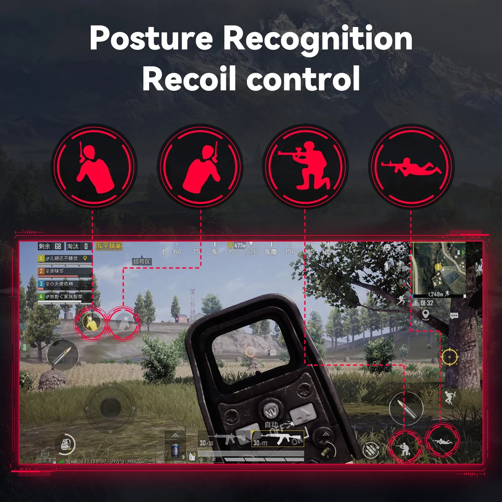 Mouse and Gaming Keyboard Adapter for Android Phone/Tablet, Adapter Support Key Mapping, Recoil Control, Mouse sensitivity, Perfect for PU-BG, AP-EX, COD, DES-TINY2 Games - Image 3