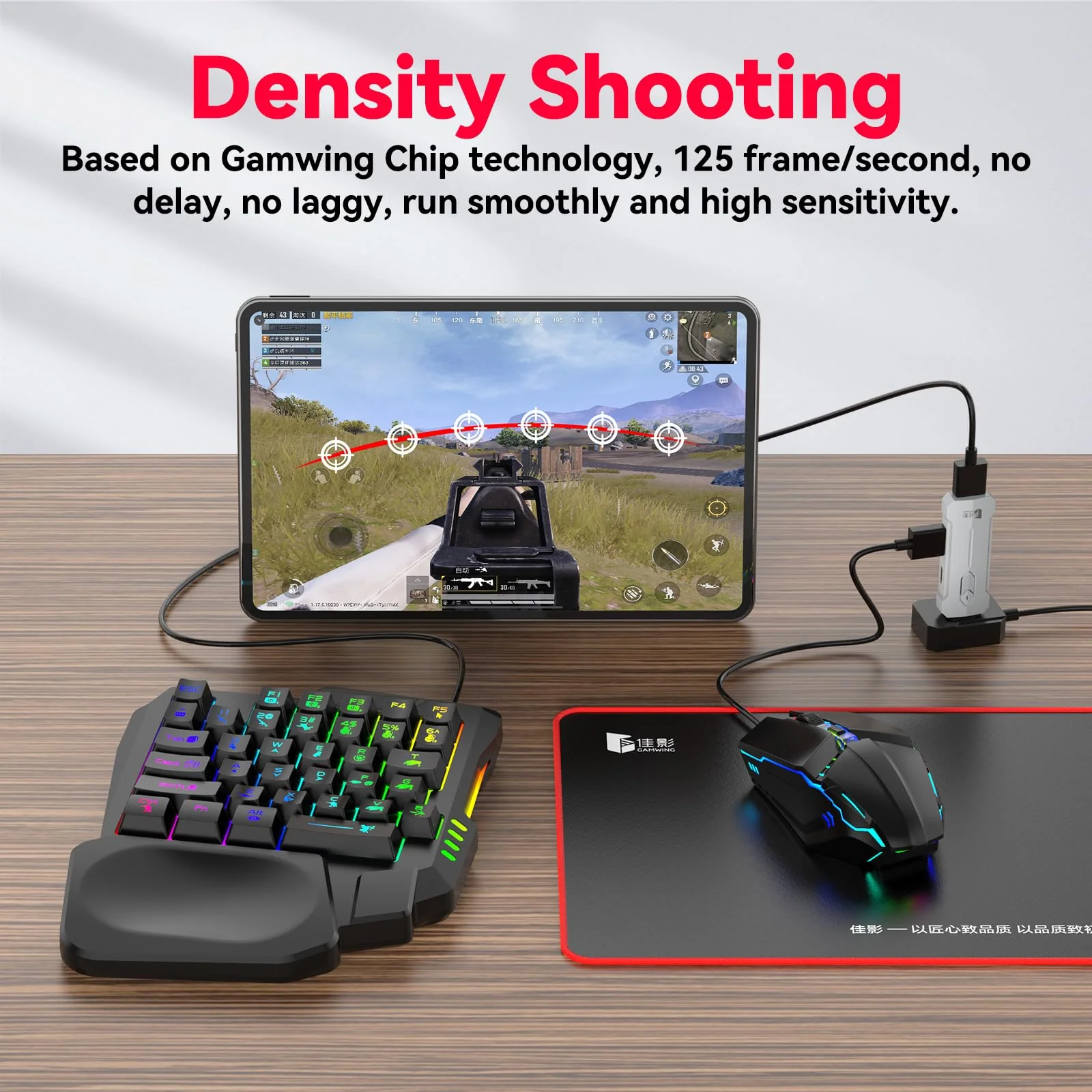 Mouse and Gaming Keyboard Adapter for Android Phone/Tablet, Adapter Support Key Mapping, Recoil Control, Mouse sensitivity, Perfect for PU-BG, AP-EX, COD, DES-TINY2 Games - Image 5