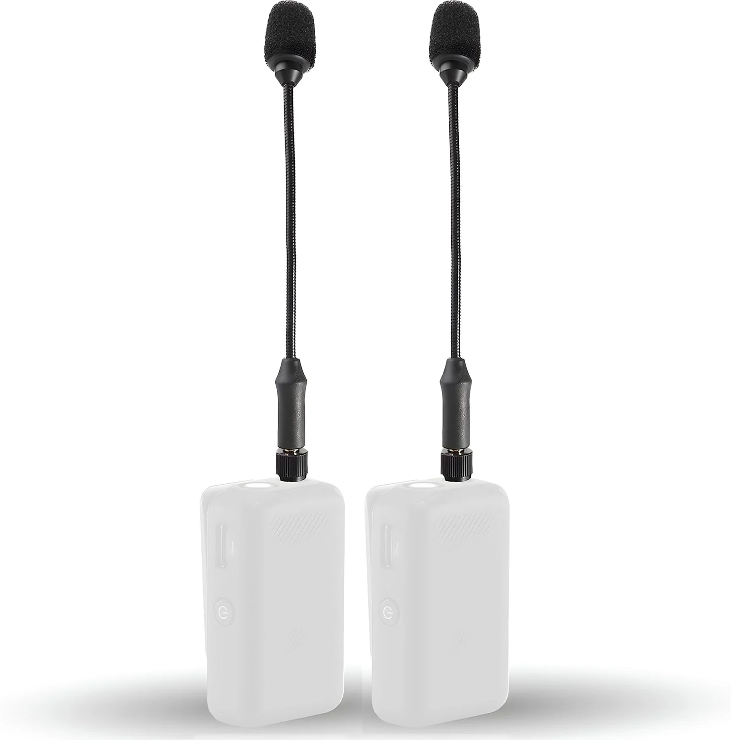 Movo MV-M101 Gooseneck Omnidirectional Lavalier Microphone- Compatible with DJI Mic/Rode Wireless Go Series Wireless Transmitters - Lapel Mic for Interviews and Content Creators (TRS 3.5mm) - 2 Pack