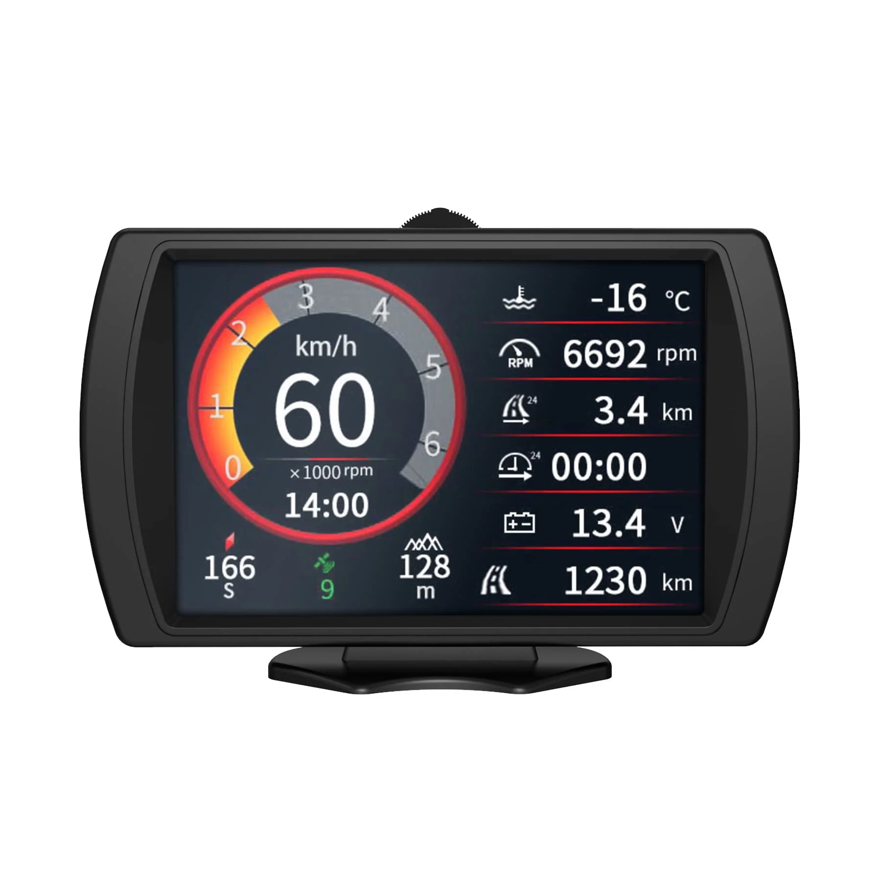 MR CARTOOL M90 Car HUD Display OBD2 Inclinometer Offroad GPS, UTV Tilt Gauge 4x4 Truck Speedometer Car Compass for Jeep for All Vehicles (M90)