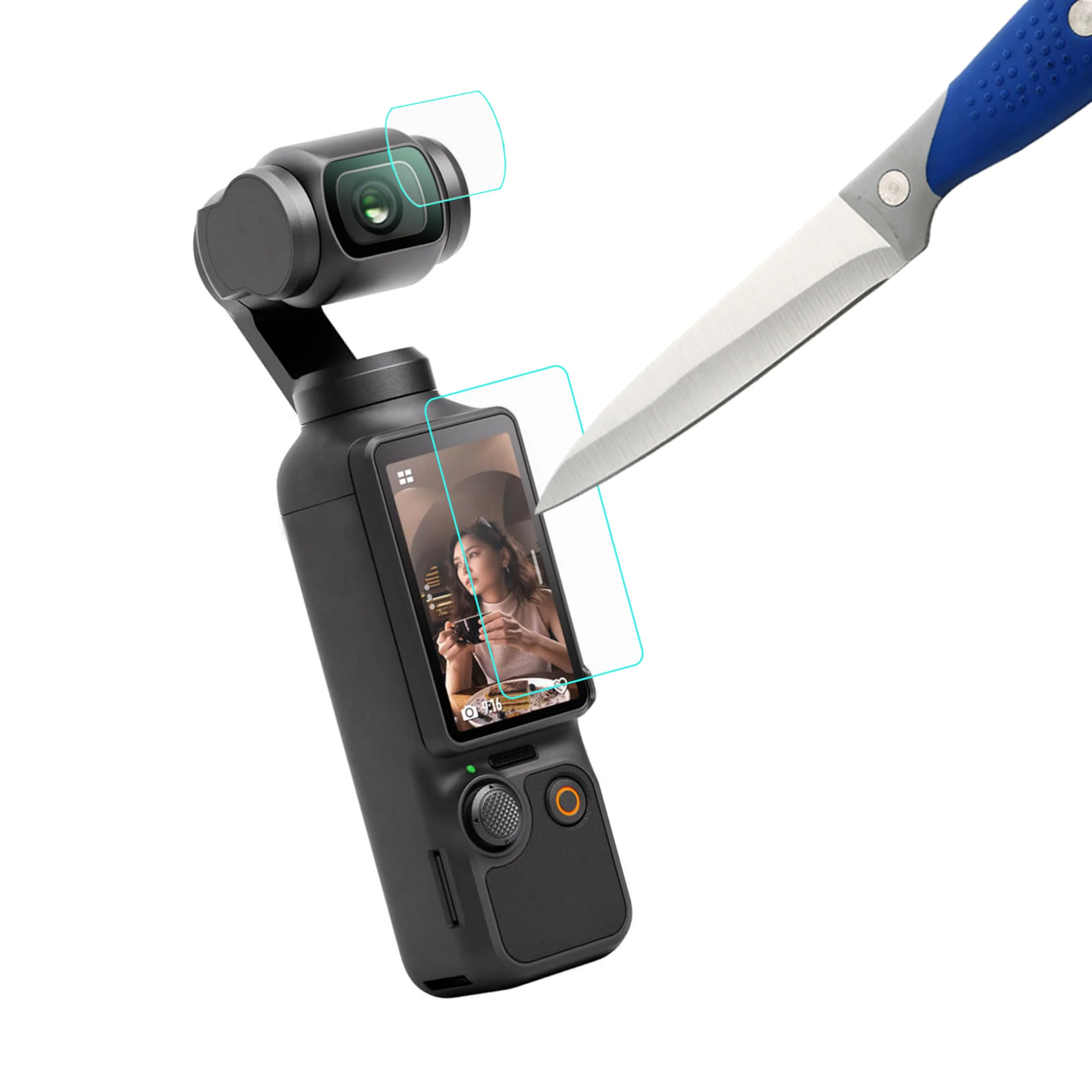 Mr.Shield Screen Protector For DJI Osmo Pocket 3 Camera [Lens+LCD Screen] [3+3 Pack] [Tempered Glass] [Japan Glass with 9H Hardness] Screen Protector - Image 4