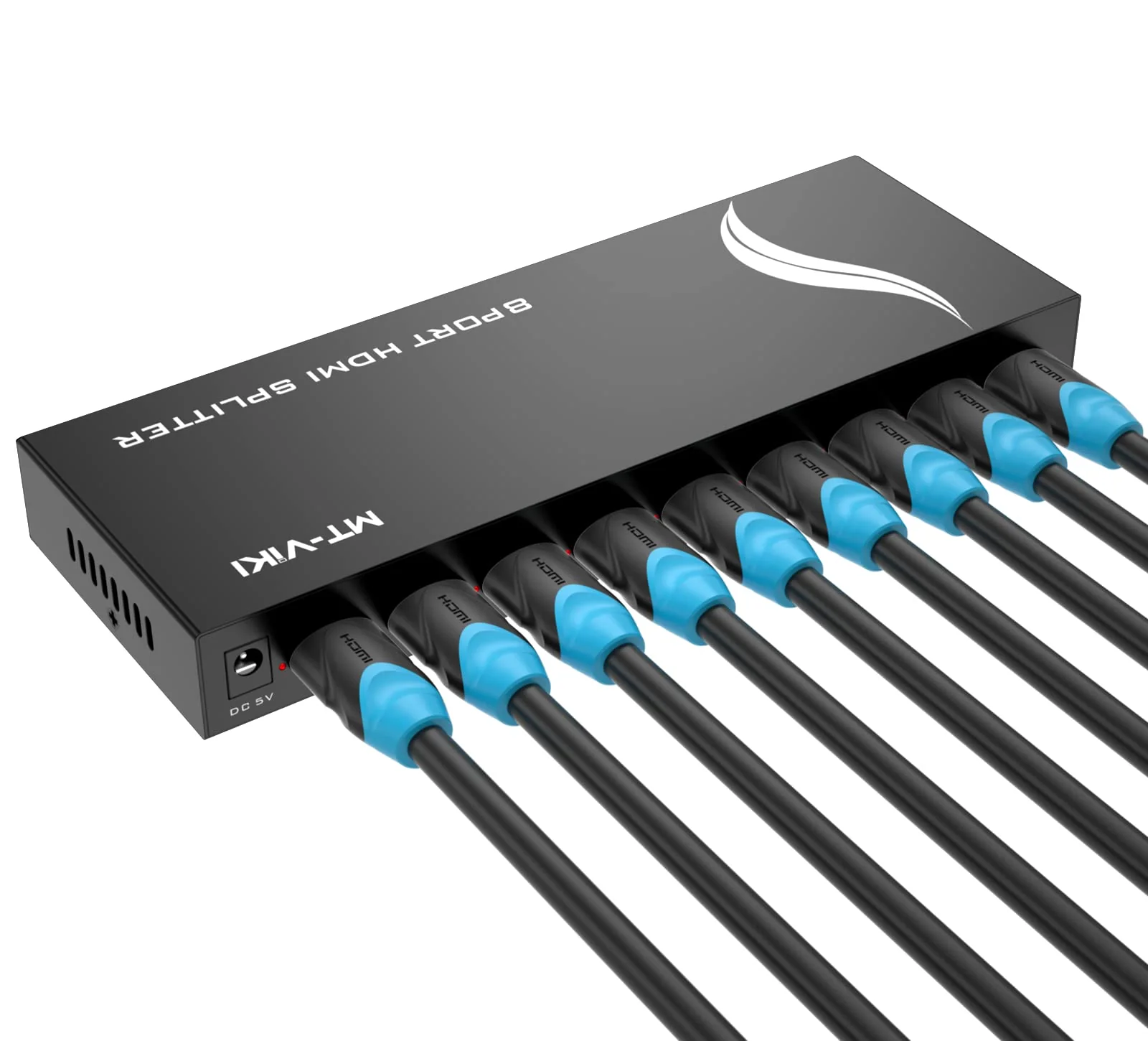 MT-VIKI 4K 1x8 HDMI Splitter 1 in 8 Out, 8 Port Powered HDMI Splitter Multi Monitor Outputs 3D 4Kx2K@30Hz for Projector, HDTV - Image 8