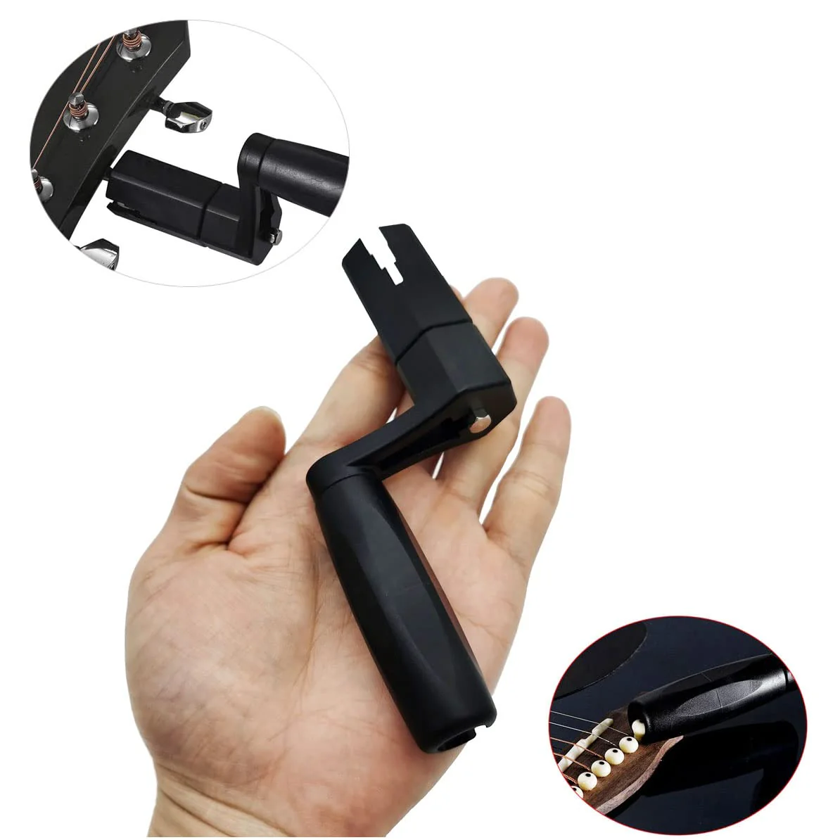 Multifunctional Guitar String Winder String Cutter and Bridge Pin Puller Set 3 in 1 Guitar Repair Tool - Image 3