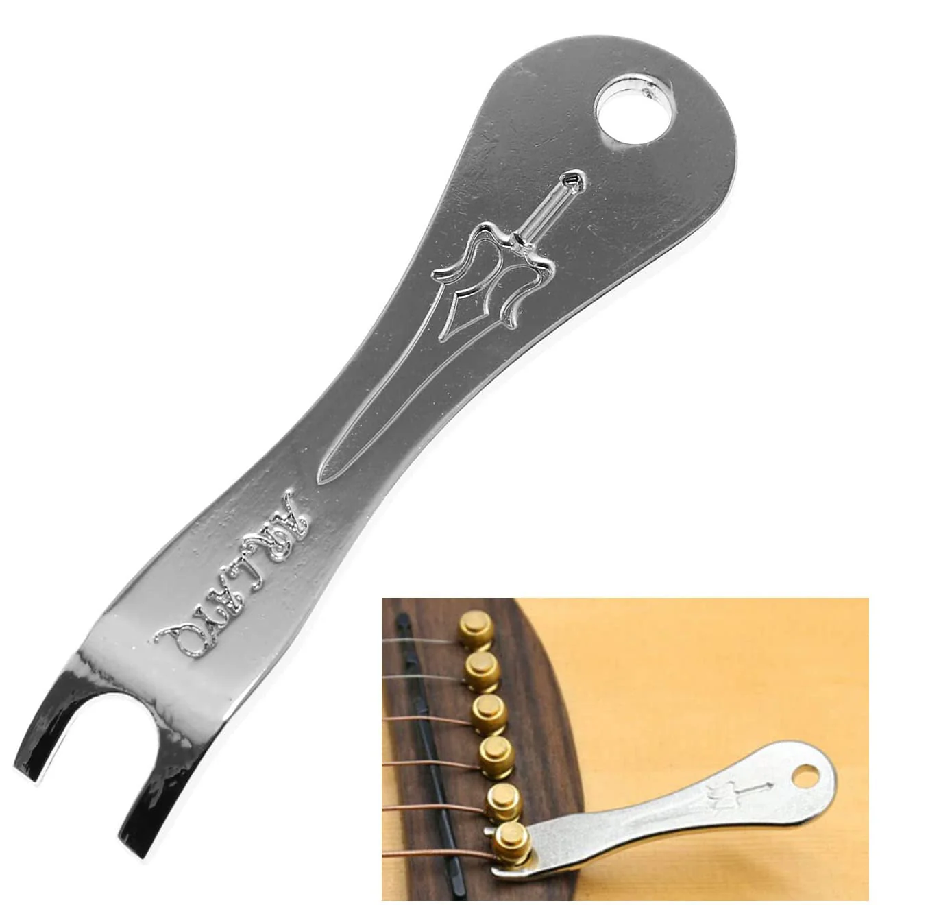 Multifunctional Guitar String Winder String Cutter and Bridge Pin Puller Set 3 in 1 Guitar Repair Tool - Image 5
