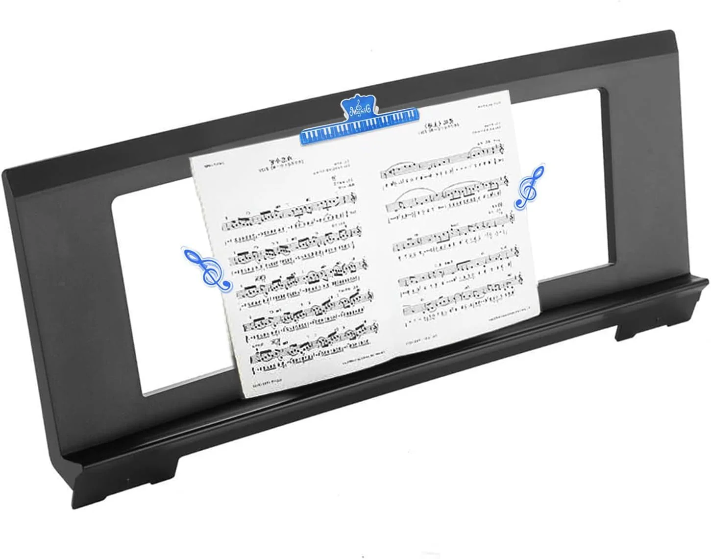 Music Stand for Sheet Music, Compatible with Yamaha Music Sheet Stand Fit for Multiple Keyboard Models, Stable And Durable, Keyboard Sheet Music Stand with 2 Music Book Clip
