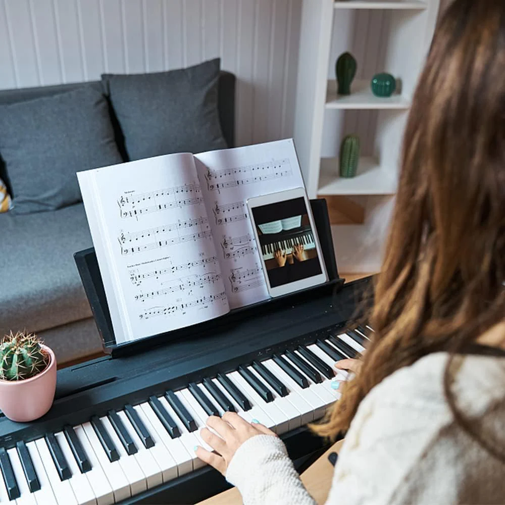 Music Stand for Sheet Music, Compatible with Yamaha Music Sheet Stand Fit for Multiple Keyboard Models, Stable And Durable, Keyboard Sheet Music Stand with 2 Music Book Clip - Image 6