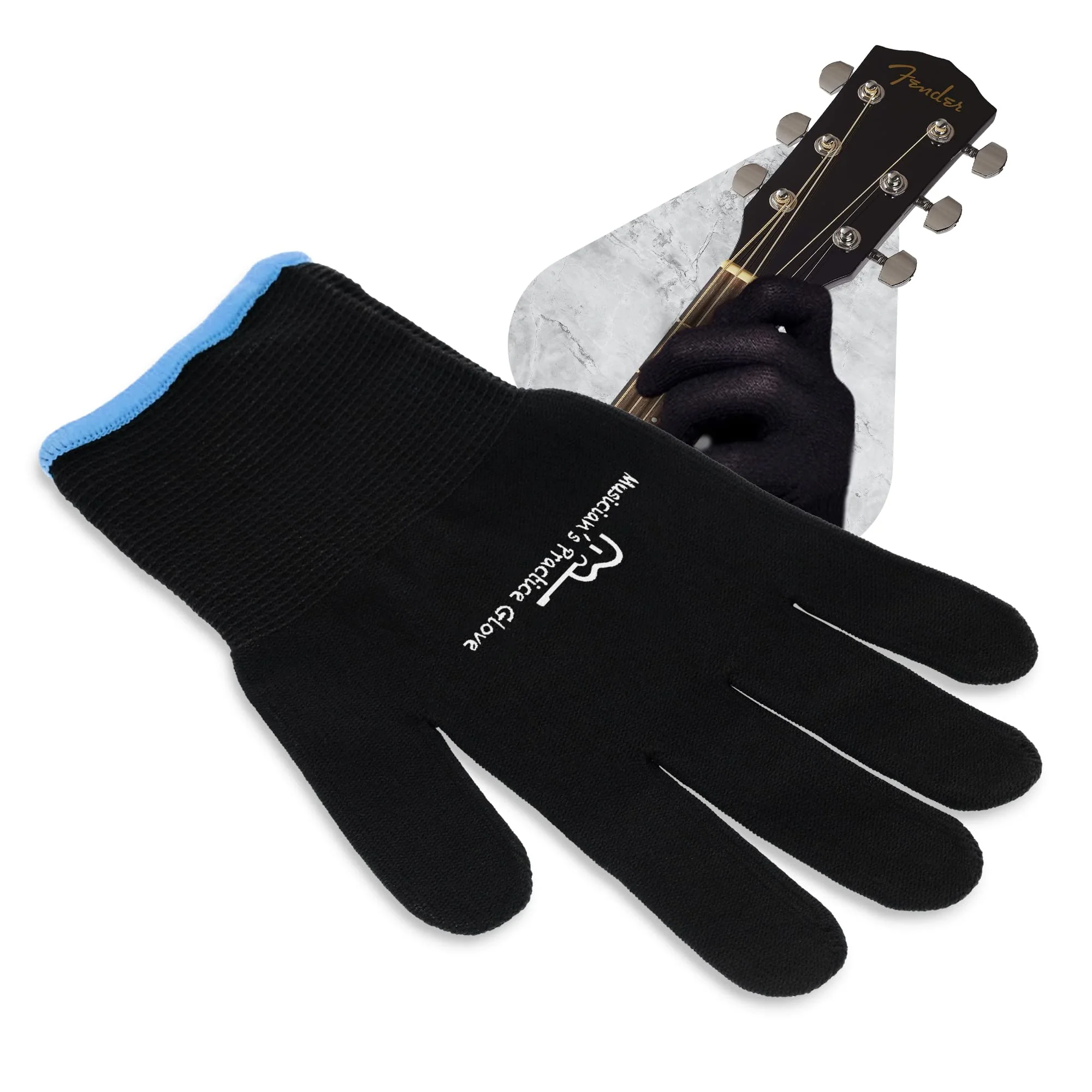 Musician's Practice Glove - 1 Glove - Finger & Hand issues Medium Black