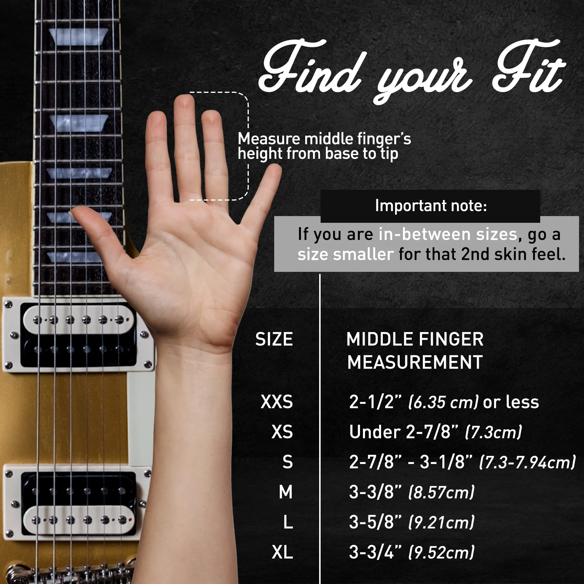 Musician's Practice Glove - 1 Glove - Finger & Hand issues Medium Black - Image 7