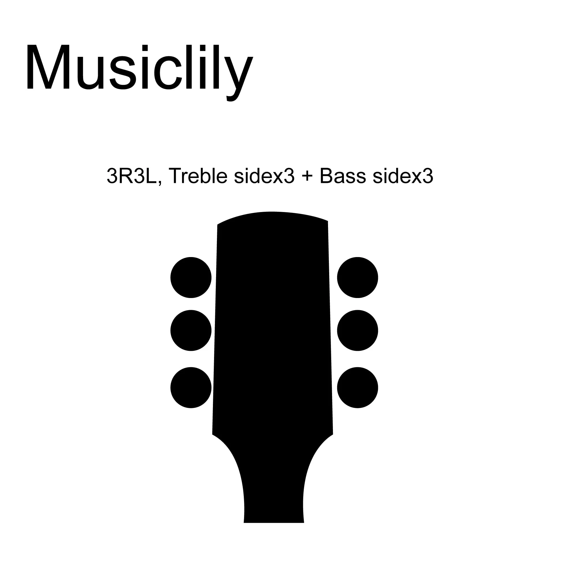 Musiclily 3+3 Epi Style Sealed Guitar Tuners String Tuning Pegs Keys Machine Heads Set for Les Paul Epiphone Electric Guitar, Half Moon Button Black Epi Half Moon Black - Image 7