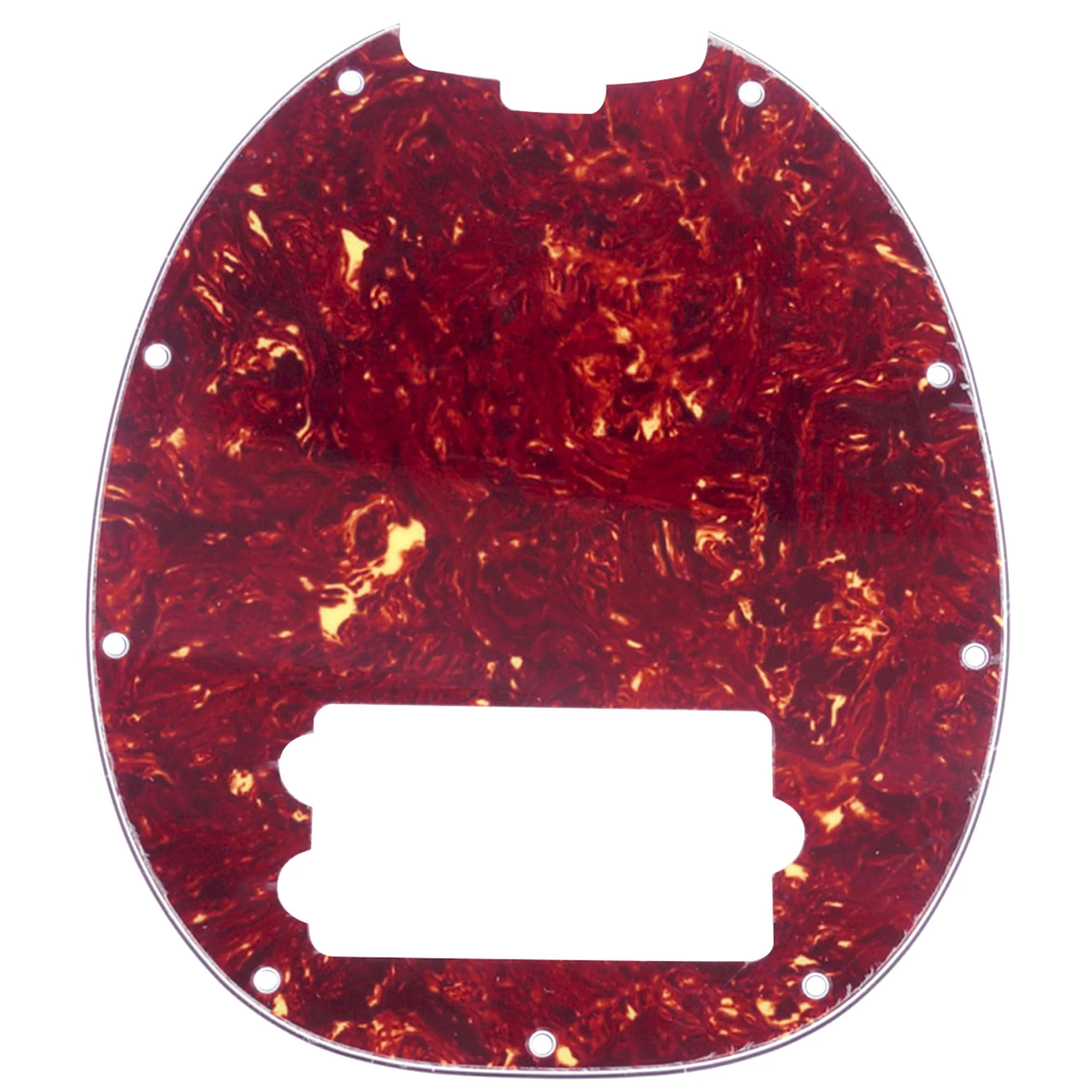 Musiclily 9 Hole Bass Pickguard for MusicMan MM StingRay 4 String Bass Guitar, 4Ply Vintage Tortoise