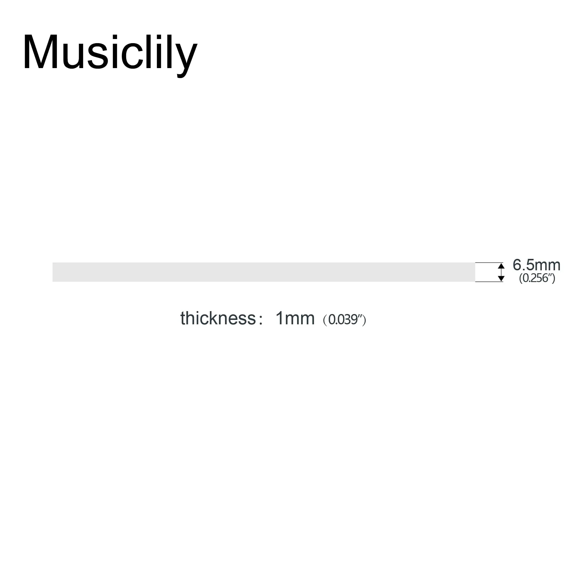 Musiclily Basic ABS Plastic Guitar Binding 1650x6.5x1mm for Acoustic Classical Guitar, Black - Image 2