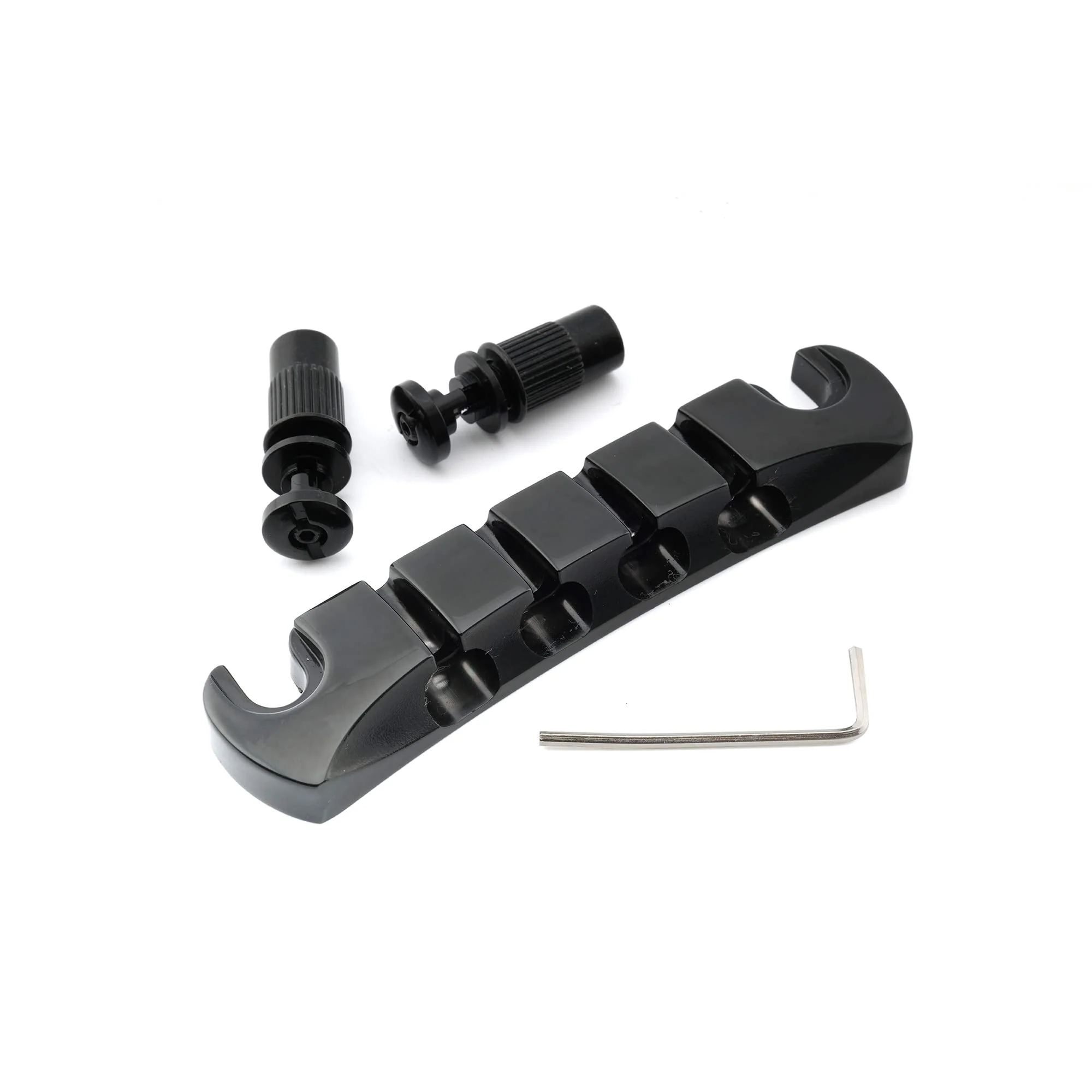 Musiclily Pro 18mm Zinc Alloy 4-String Bass Stop Tailpiece, Black