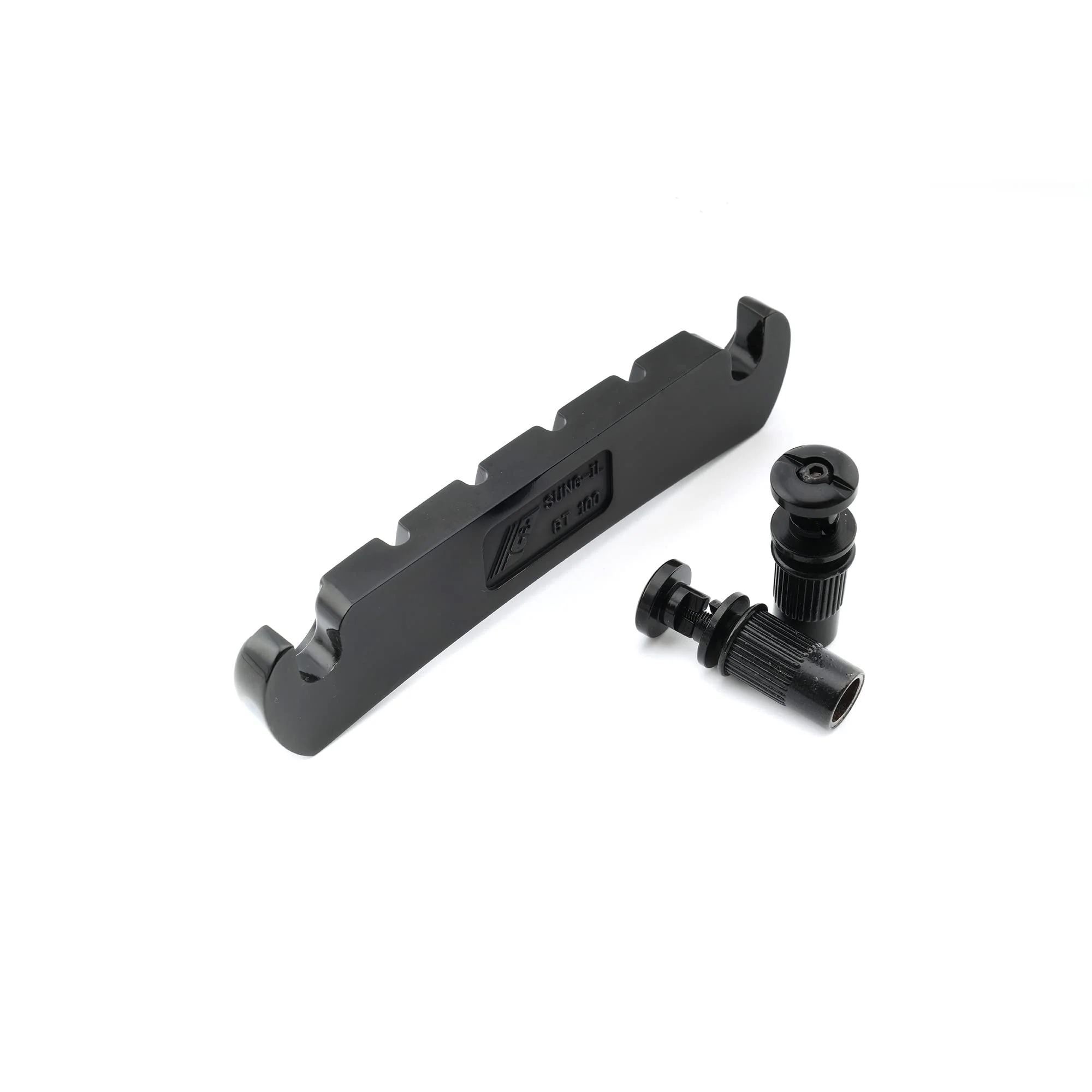 Musiclily Pro 18mm Zinc Alloy 4-String Bass Stop Tailpiece, Black - Image 3