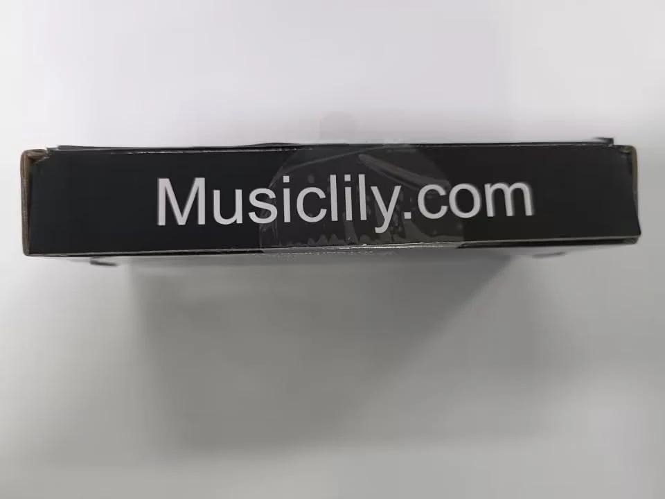 Musiclily Pro 19mm 4-String Bass Hardtail Bridge with Brass Saddles and Steel Plate, Black - Image 8