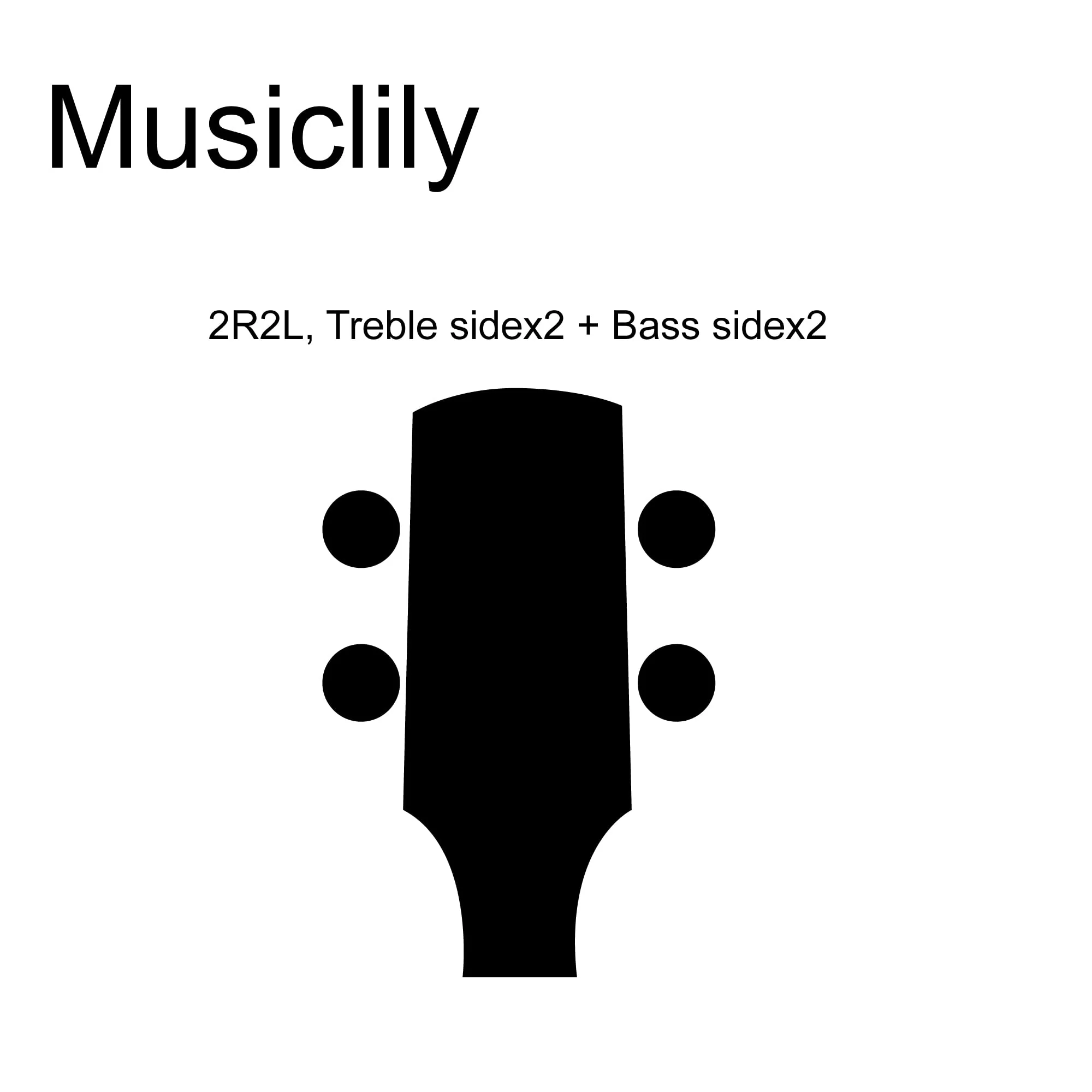 Musiclily Pro 2+2 Sealed Bass Tuners Tuning Keys Pegs Machine Heads for Ibanez Style Precision Jazz Bass, Chrome - Image 3