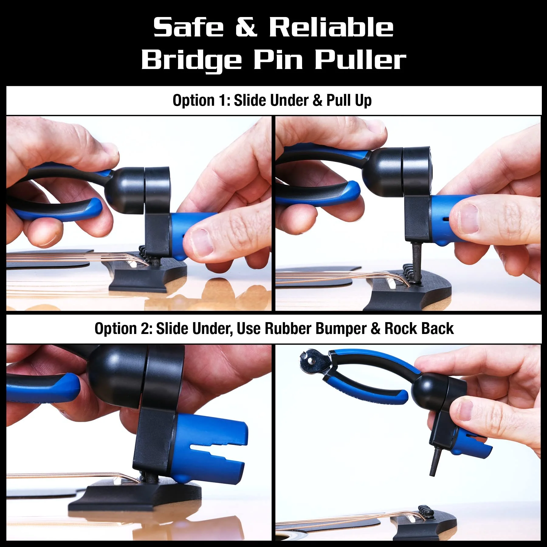MusicNomad Grip ONE - String Winder, String Cutter, Bridge Pin Puller Tool for Acoustic, Electric & Bass Guitar (MN223) - Image 6