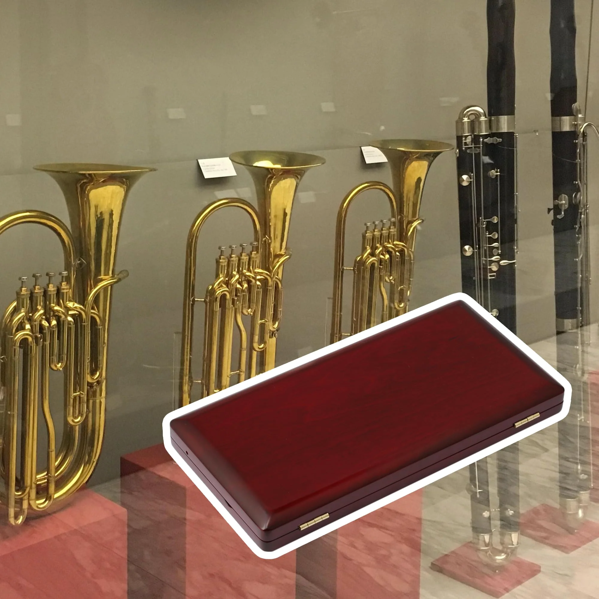 Mxfans Elegant Handmade Wooden Bassoon Reed Box for 9 Reeds Red Wood Color - Image 6