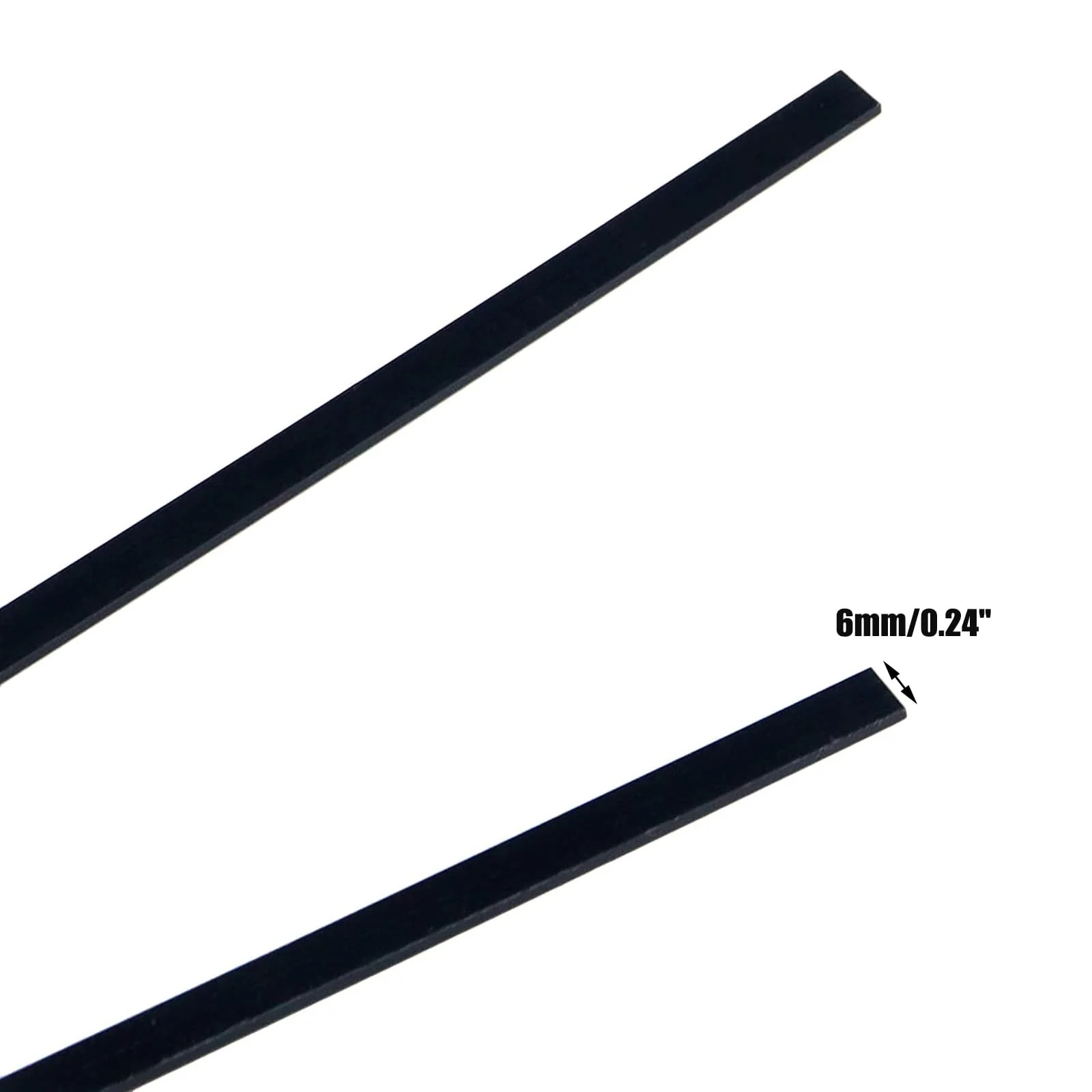 MY MIRONEY 2PCS Black Guitar Binding Purfling Strip ABS Strips for Acoustic or Classical Guitar, 5.4ft Long - Image 4
