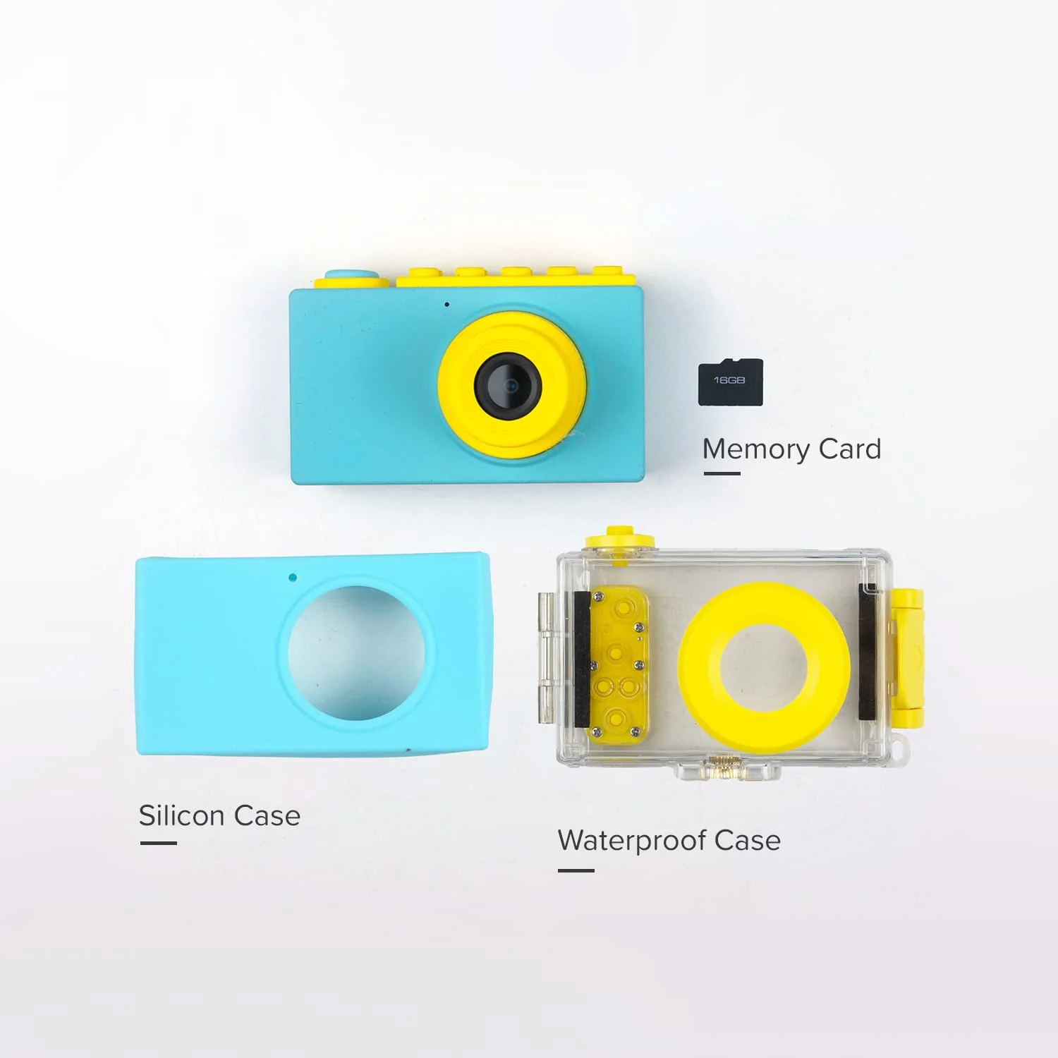 myFirst Camera 2-8MP Underwater Camera for Kids Waterproof Camera 1080P HD Video with Free 16GB Memory Card Shockproof Case Action Camera Birthday Gift for Girls Boys Age 4 5 6 7 8 year old (Blue) Blue - Image 2