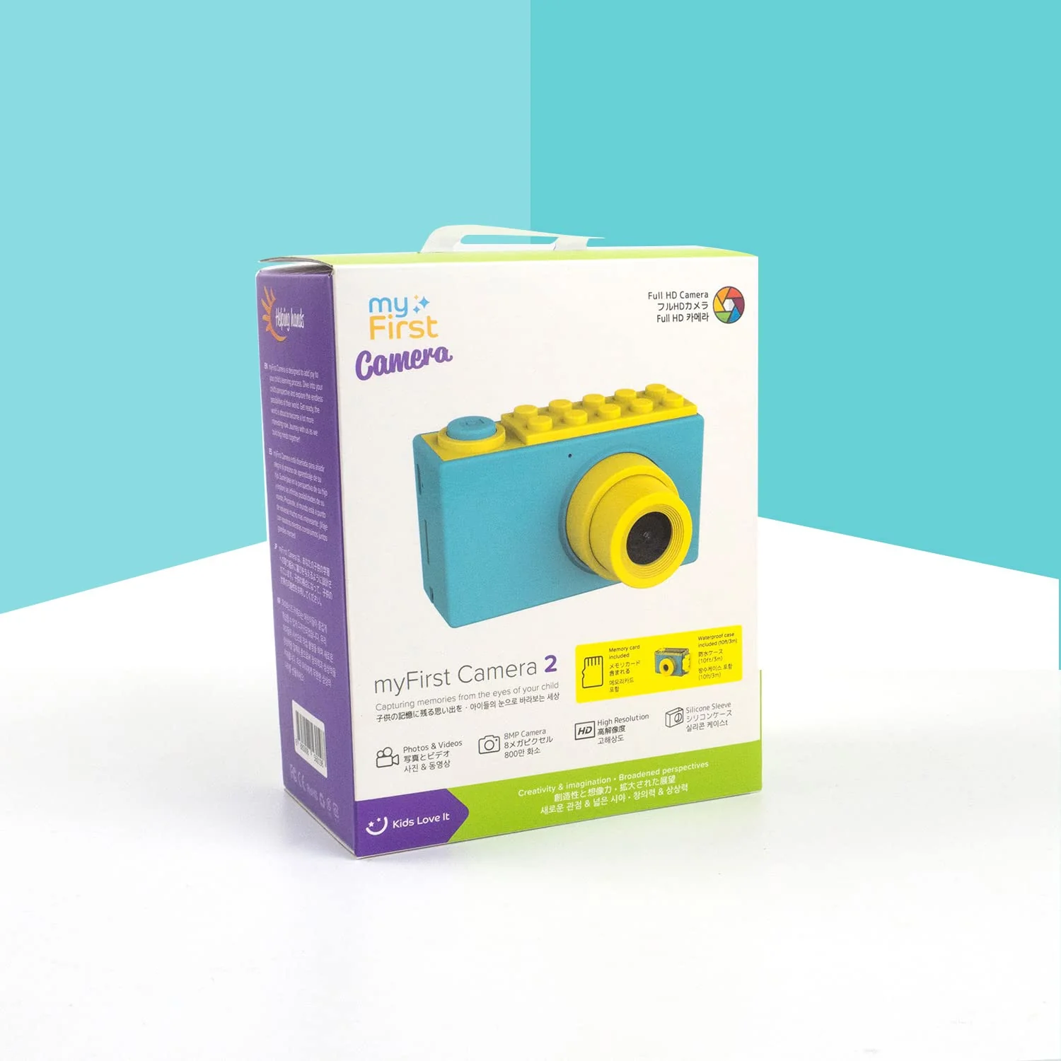 myFirst Camera 2-8MP Underwater Camera for Kids Waterproof Camera 1080P HD Video with Free 16GB Memory Card Shockproof Case Action Camera Birthday Gift for Girls Boys Age 4 5 6 7 8 year old (Blue) Blue - Image 8