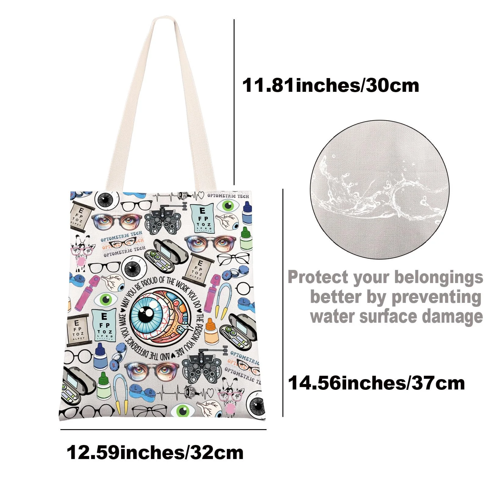 MYSOMY Optician's Carrying Case, Ophthalmologist, Ophthalmologist, Vision, Eye Surgeon, Carry Bag Optometrc Tech Uk - Image 2
