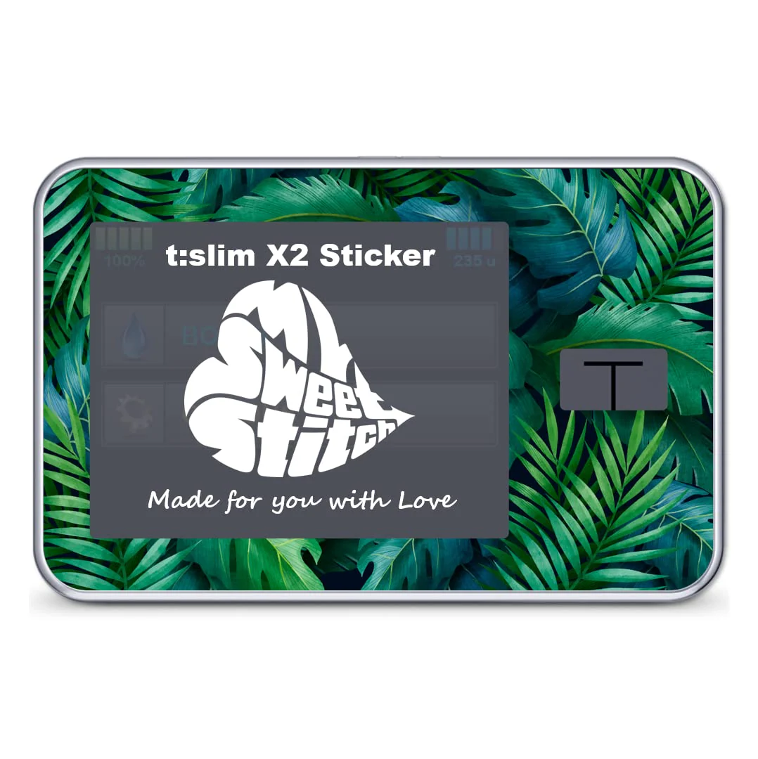 MySweetStitch - 1 x Tandem t:slim X2 sticker, made in Germany, tropical