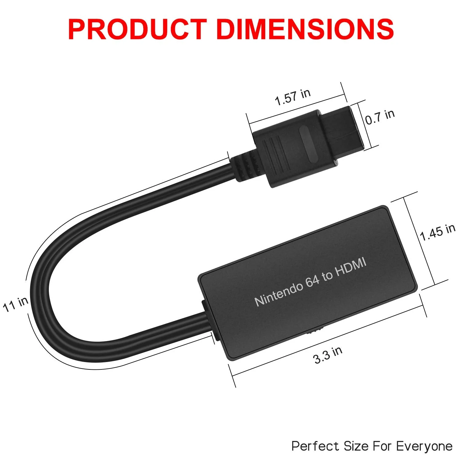 N64 to HDMI Converter Converts N64 Game Console Video Signal to HDMI Signal Easily Connect The Game Console to HDTV Adapter/Converter(Support N64,SNES,SFC,NGC) - Image 6