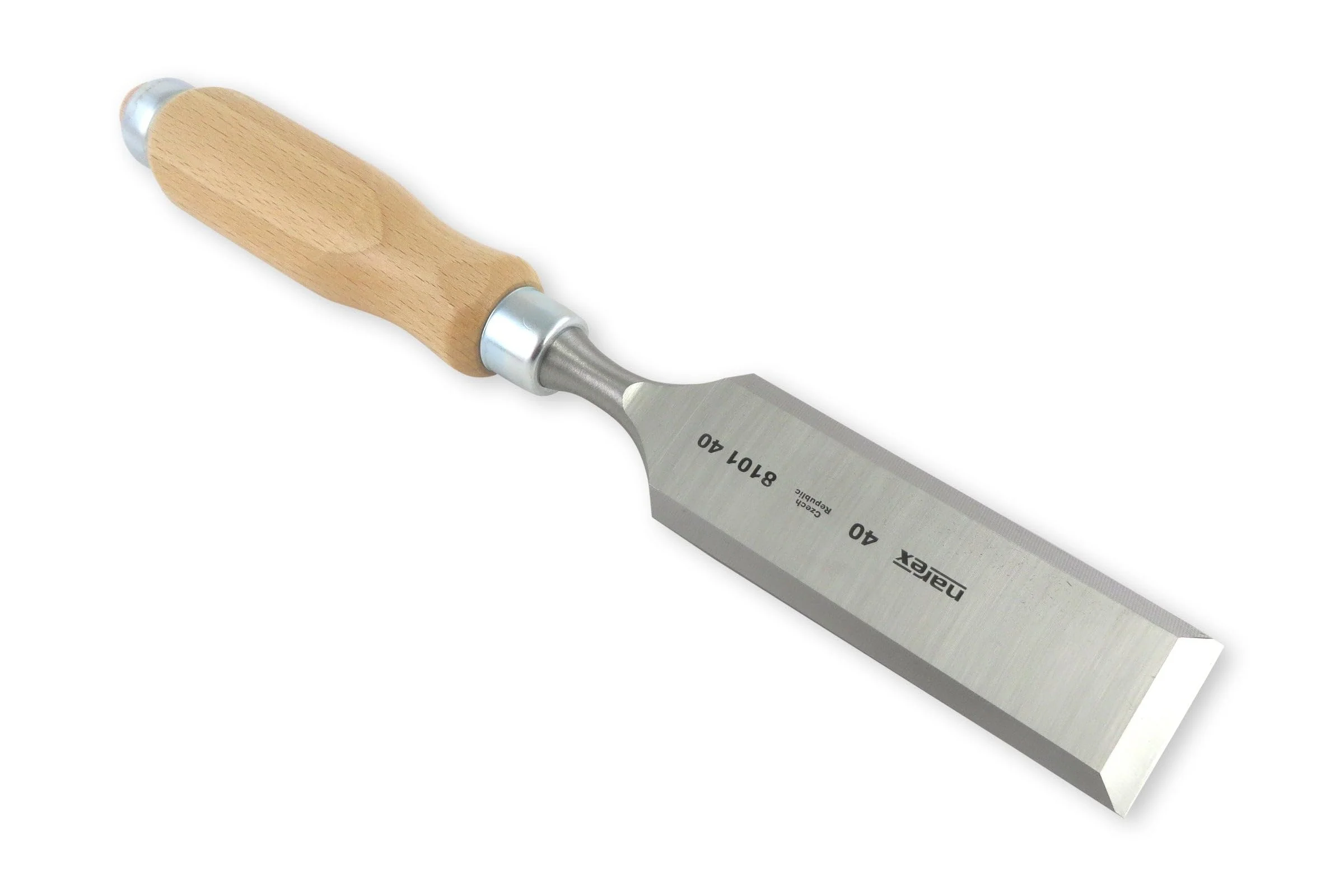 Narex Profi Standard Bevel Edge Chisel, European Beech Handle with Steel Tangs - 40mm