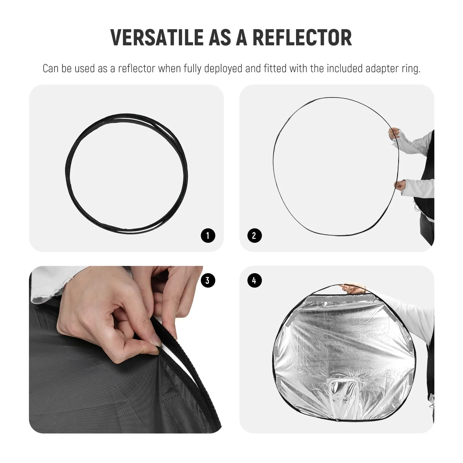 NEEWER 2 in 1 Camera Rain Cover & Reflector, XL Large Durable Nylon Waterproof Raincoat for Canon Sony Nikon Fujifilm DSLR Mirrorless Camera & Lens up to 800mm, with Viewing Window/Bag, PB017 - Image 3