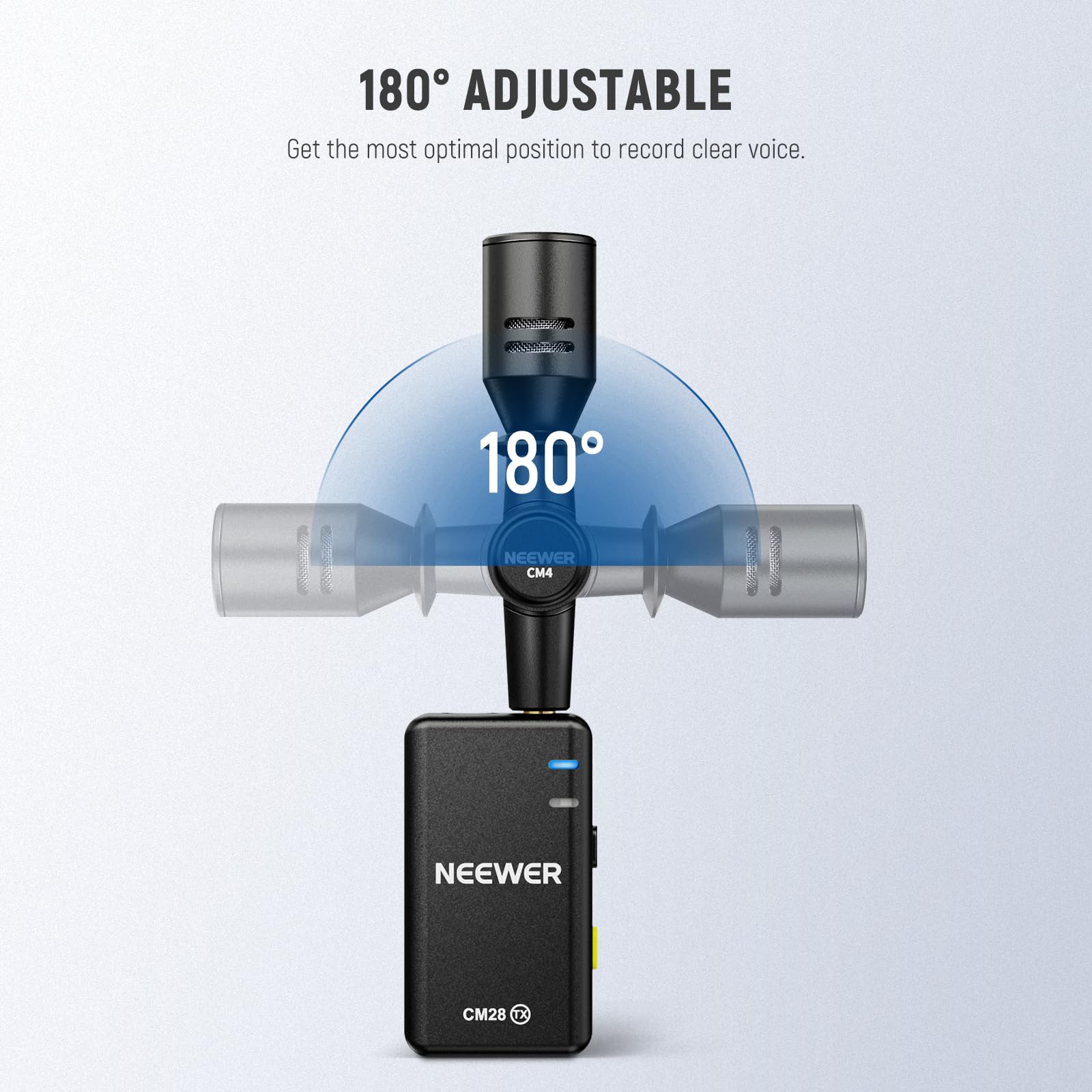 NEEWER 3.5mm TRS Omnidirectional Mini Microphone for DSLR Camera Recorder Vlog Podcast Interview, Compatible with Rode Wireless GO II DJI Mic CM28 CM31 Transmitter, CM4 CM4 Mic - Image 4