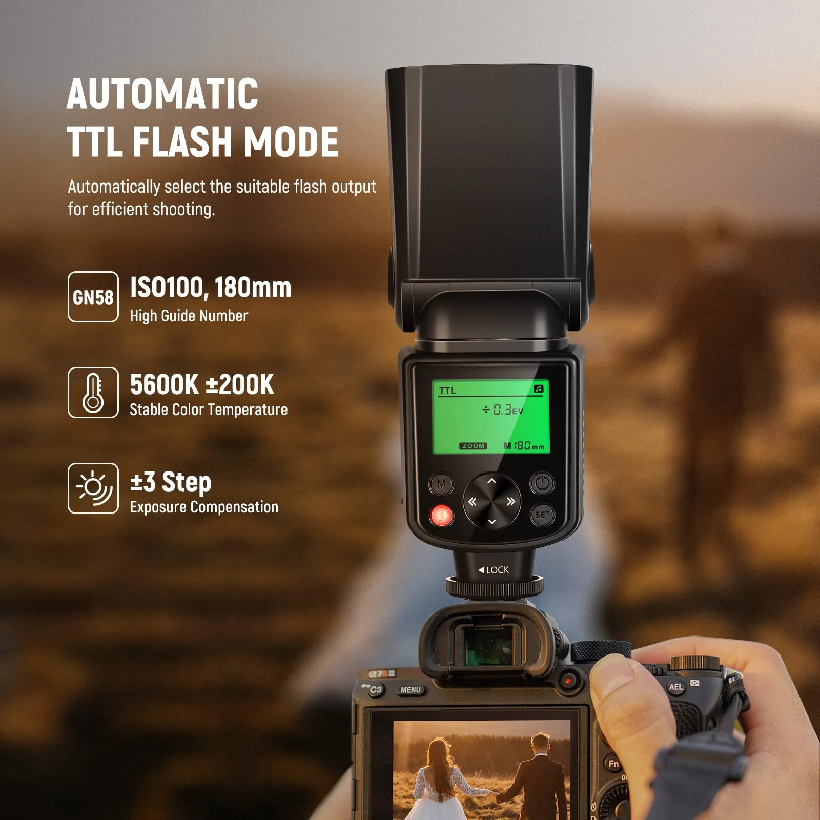 NEEWER NW635II-S TTL Camera Flash Speedlite with Soft Diffuser, Compatible with Sony A9 II A9 A7R V A7R IV A7 IV A7R III A7S III A7 III A7S II A7R II A7S A7 A7C A1 A6600 A6500 A6100 A6000 A99 A350 - Image 2
