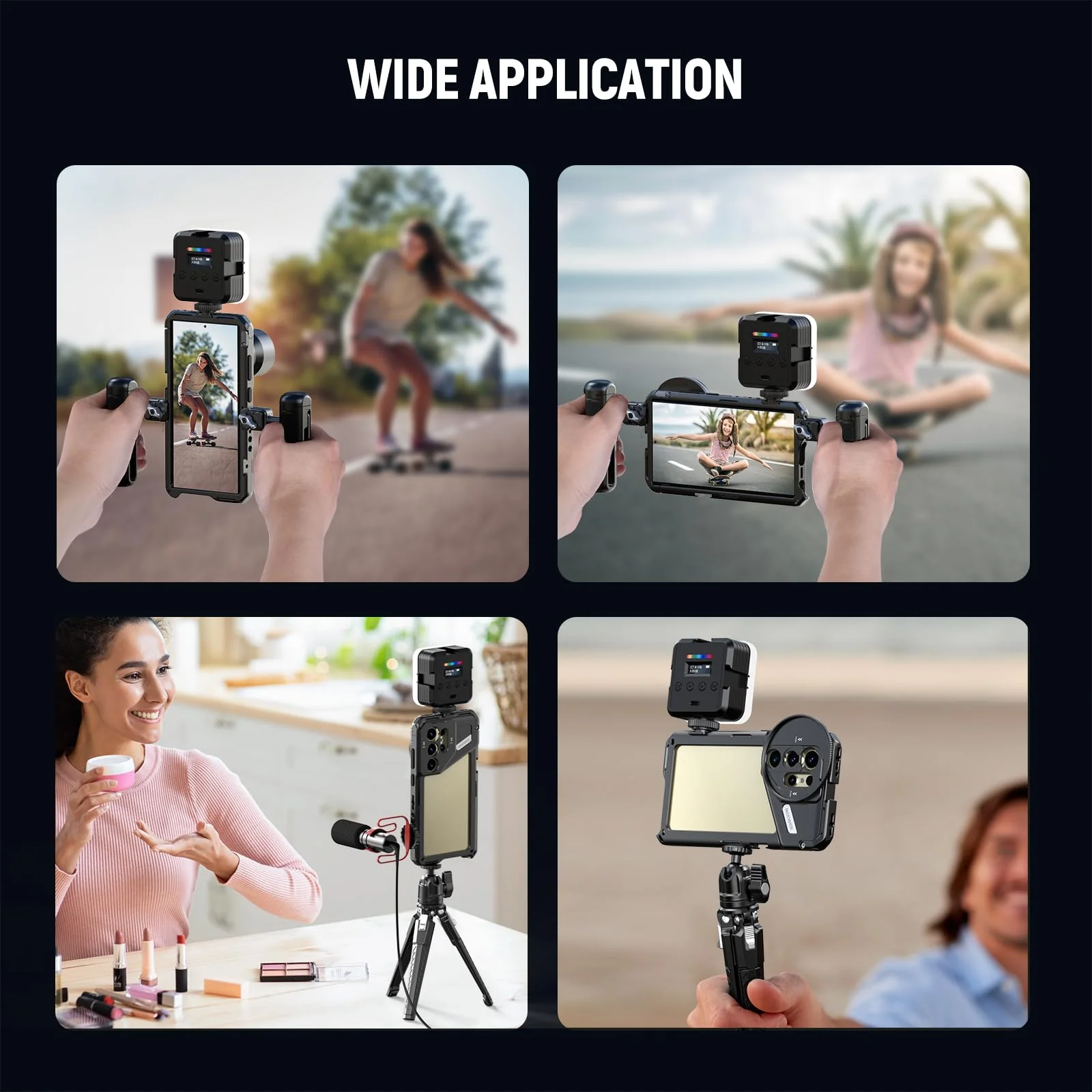NEEWER S24 Ultra Phone Cage with 67mm Filter Adapter, 17mm Lens Backplate, T Mount Lens Adapter, Cleaning Cloth, Smartphone Video Rig Stabilizer Compatible with Samsung Moment T Series Lenses, PA042 - Image 8