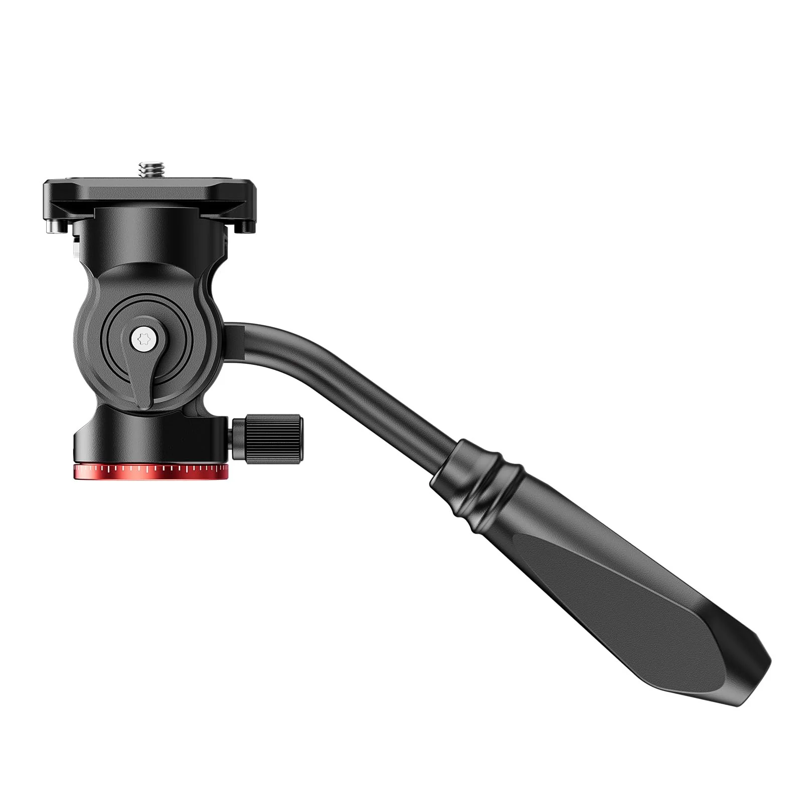NEEWER Tripod Fluid Head Pan Tilt Head with Quick Release Plate and Handle, Metal Camera Tripod Head Compatible with Arca Swiss for Compact Video Cameras DSLR Cameras, Load up to 6.6lb/3kg, GM24 Red - Image 3