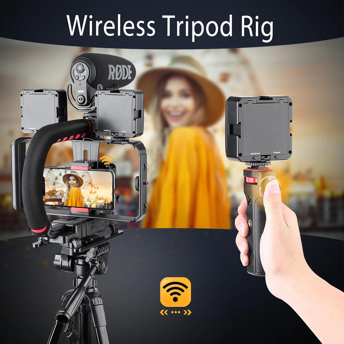 Neotter Handheld Stabilizer with Smartphone Video Rig, Video Action Handhels Rig for All Camera Action Camera Camcorder and Smartphones - Image 4