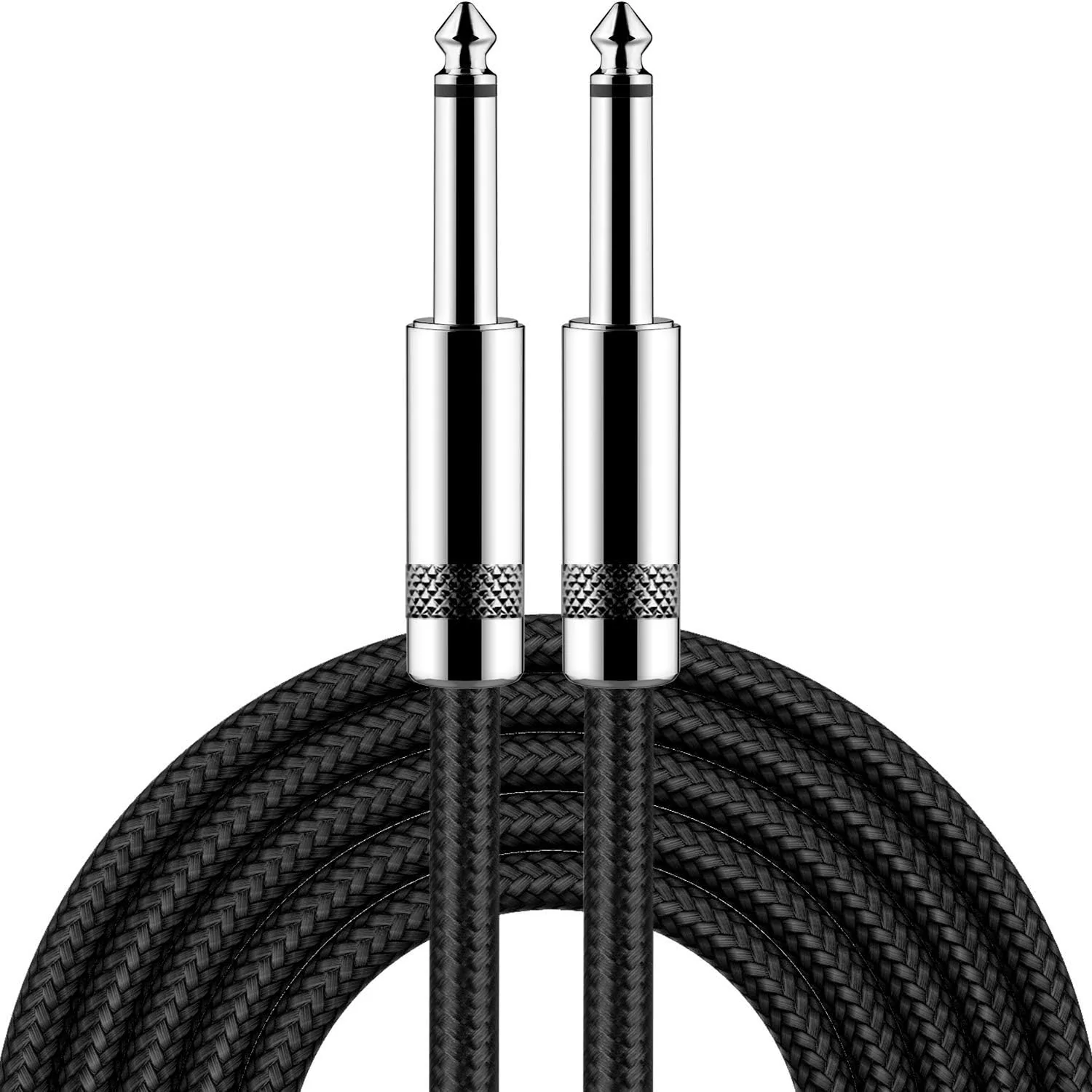New bee Guitar Cable 20 ft Electric Instrument Cable Bass AMP Cord 1/4 Straight to Straight for Electric Guitar, Bass Guitar, Electric Mandolin, Pro Audio (Straight Angle) 20FT