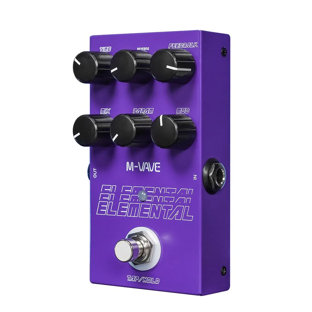 New Elemental Digital Delay Pedal 9 Different Delay Guitar Effects Delay Guitar Pedal Supporr for HOLD Mode and TAP