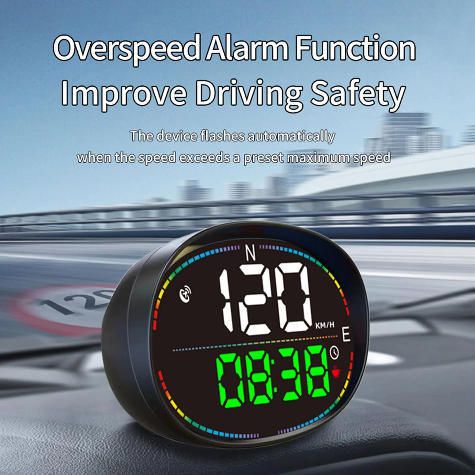 New gps speedometer, hud for car display speed, Heads Up Display mph, Car Digital Speedometer, Multi-function speed display for All cars - Image 5
