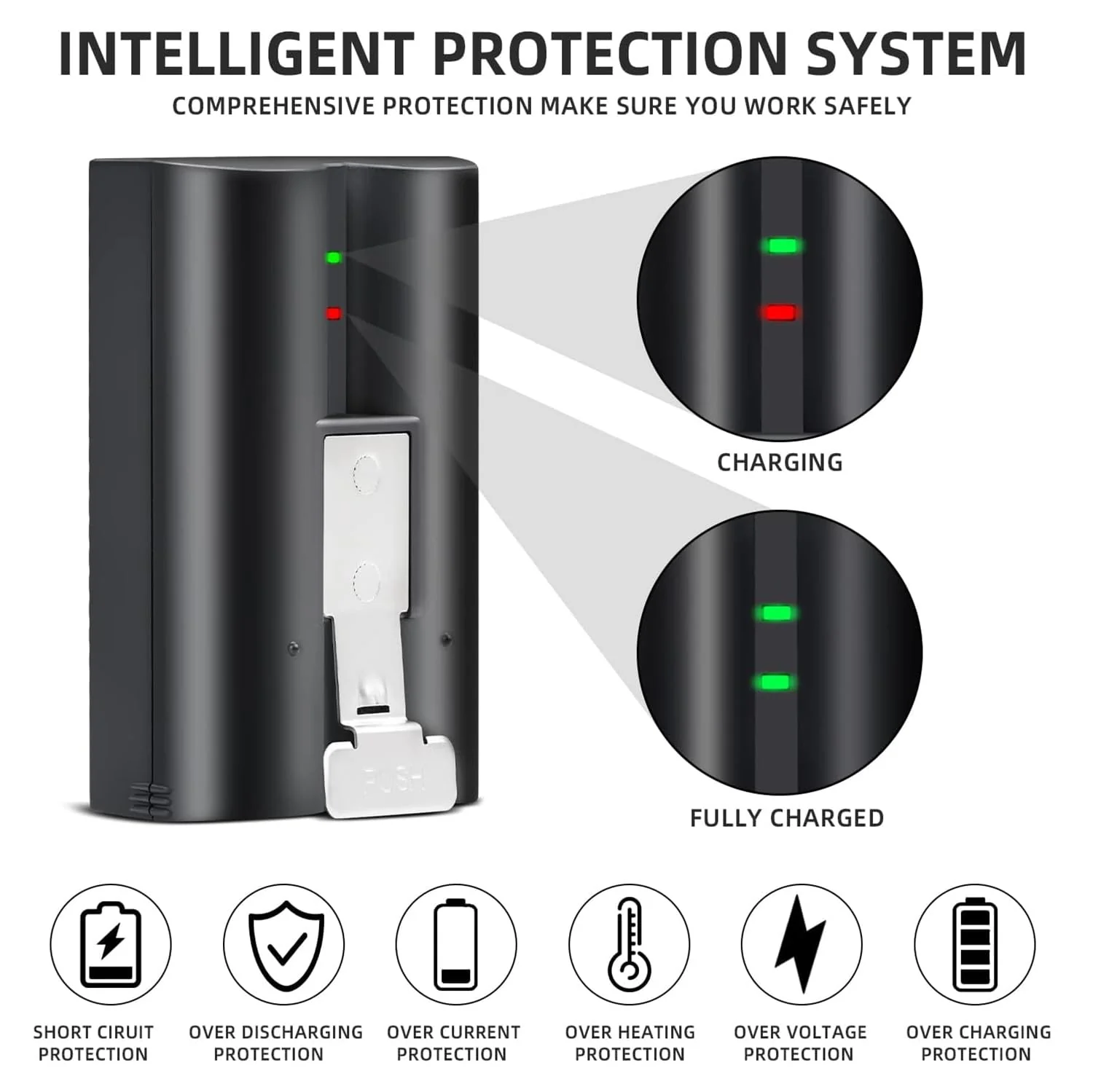 New V4 Battery for Ring-Doorbell-Camera 1/2/3/4/3+/3plus, Stick-Up Cam (2nd & 3rd Gen), Peephole/Spotlight Camera/Spotlight Cam solar/Camera Indoor Outdoor 3.65V 6040mAh - Image 5
