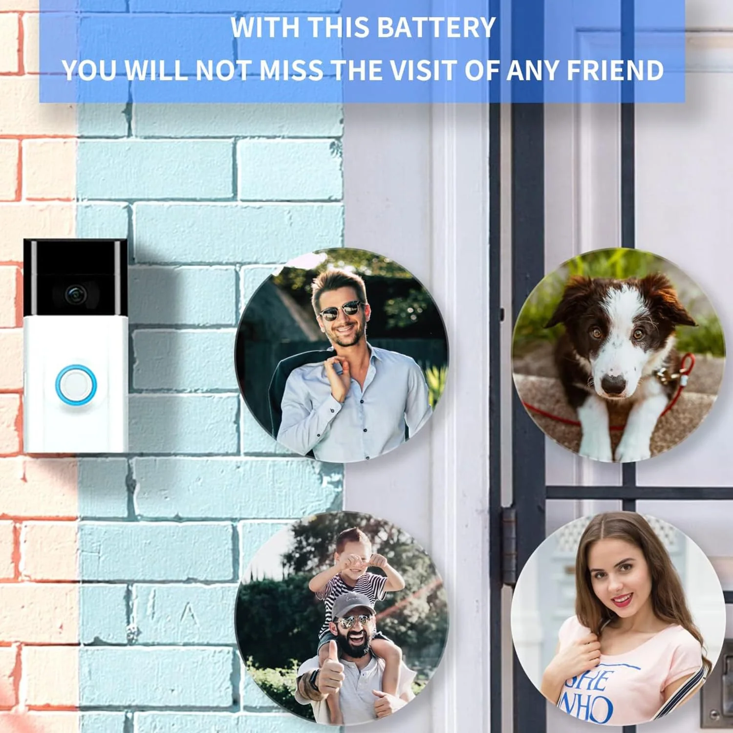 New V4 Battery for Ring-Doorbell-Camera 1/2/3/4/3+/3plus, Stick-Up Cam (2nd & 3rd Gen), Peephole/Spotlight Camera/Spotlight Cam solar/Camera Indoor Outdoor 3.65V 6040mAh - Image 7