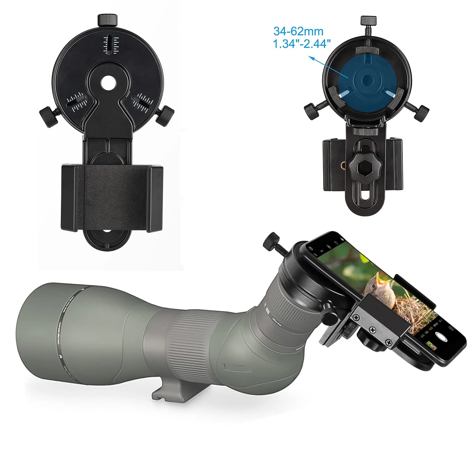Newest Smartphone Scope Adapter- Phone Mount Working with Spotting Scopes& Binoculars& Monocular& Telescope& Microscope - Image 5