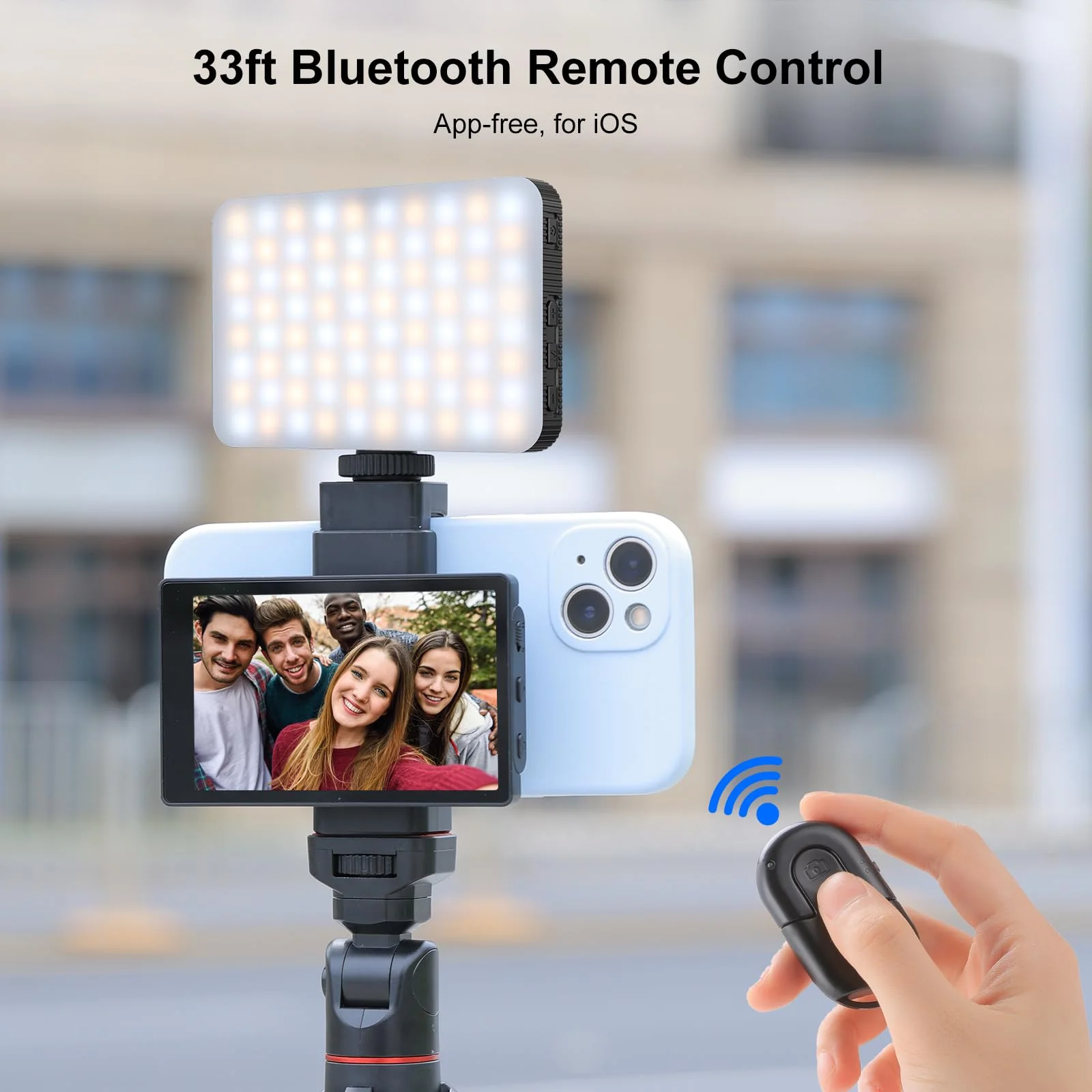 Newmowa Phone Vlog Selfie Monitor Screen, Magnetic Phone Holder Clip Mount, Using Phone Rear Camera for Selfie Vlog Live Stream TikTok, Compatible with iPhone (NOT Supports 4K Recording) - Image 5