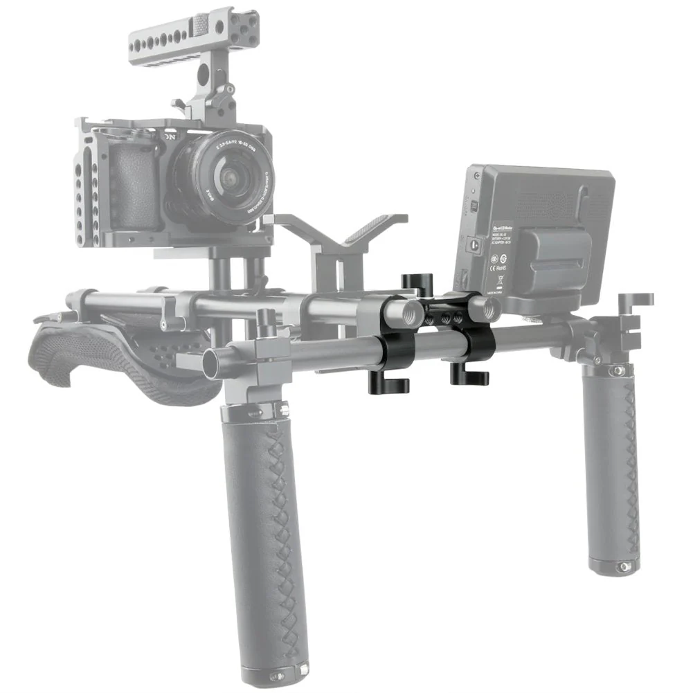 NICEYRIG 90 Degree Right Angle Rail Block to 15mm Dual Rod Clamp for 15mm Video Camcorder Camera Shoulder Support System - 167 - Image 7